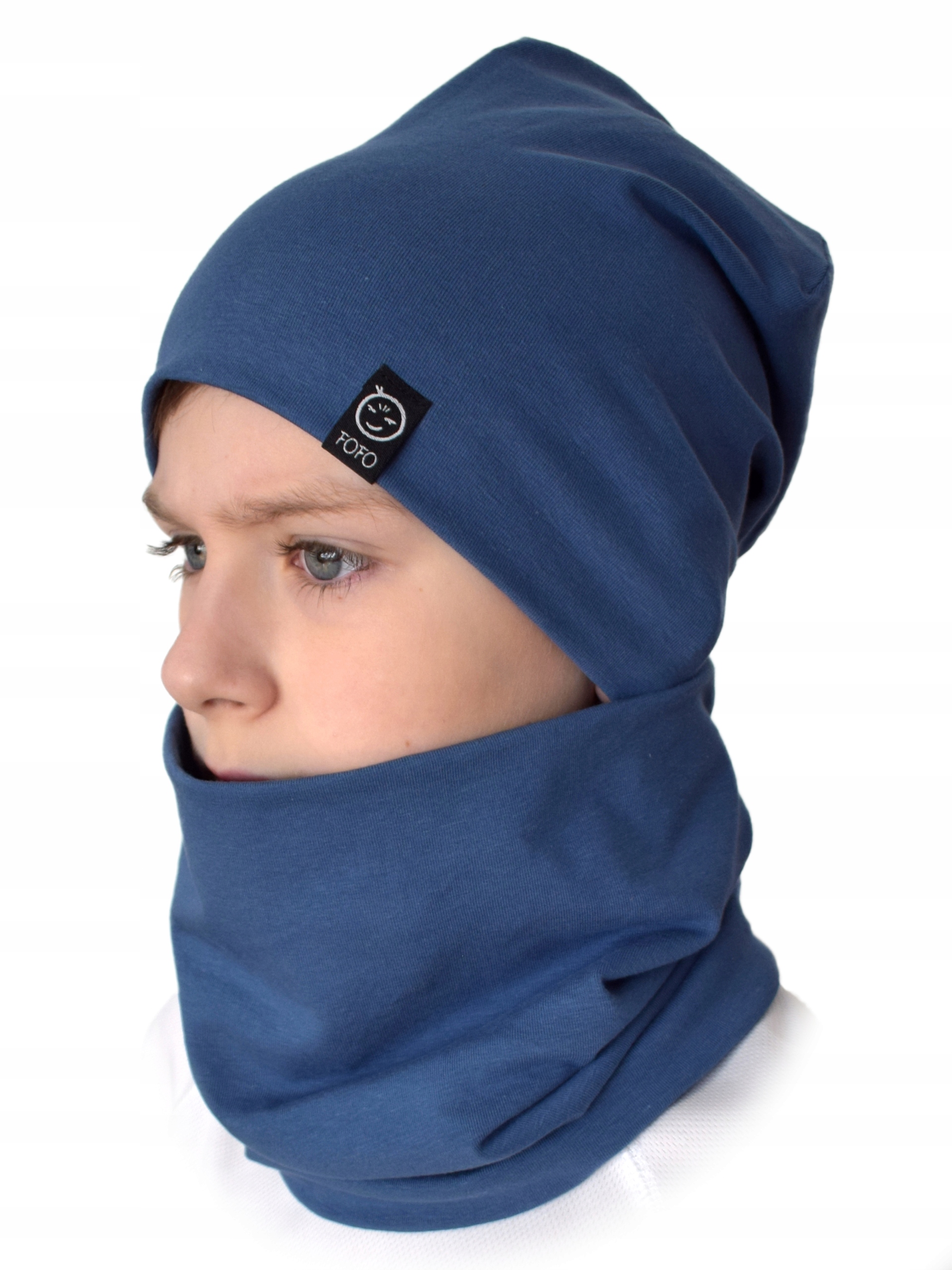

Komplet czapka i komin Bawełna 53-56 Denim