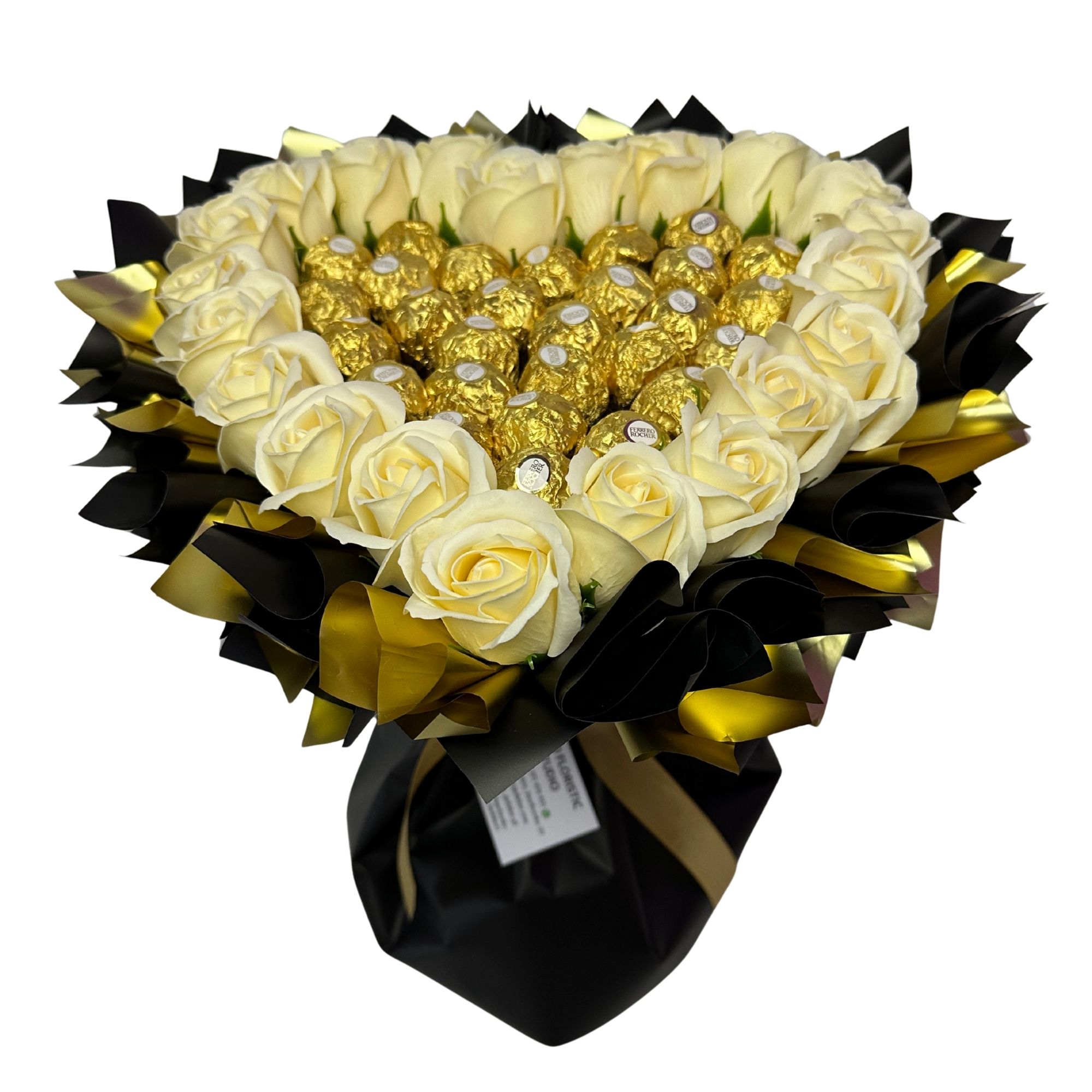 Zestaw Prezentowy Bukiet Serce Słodyczy Ferrero Czarny Urodziny 18 30 40 50