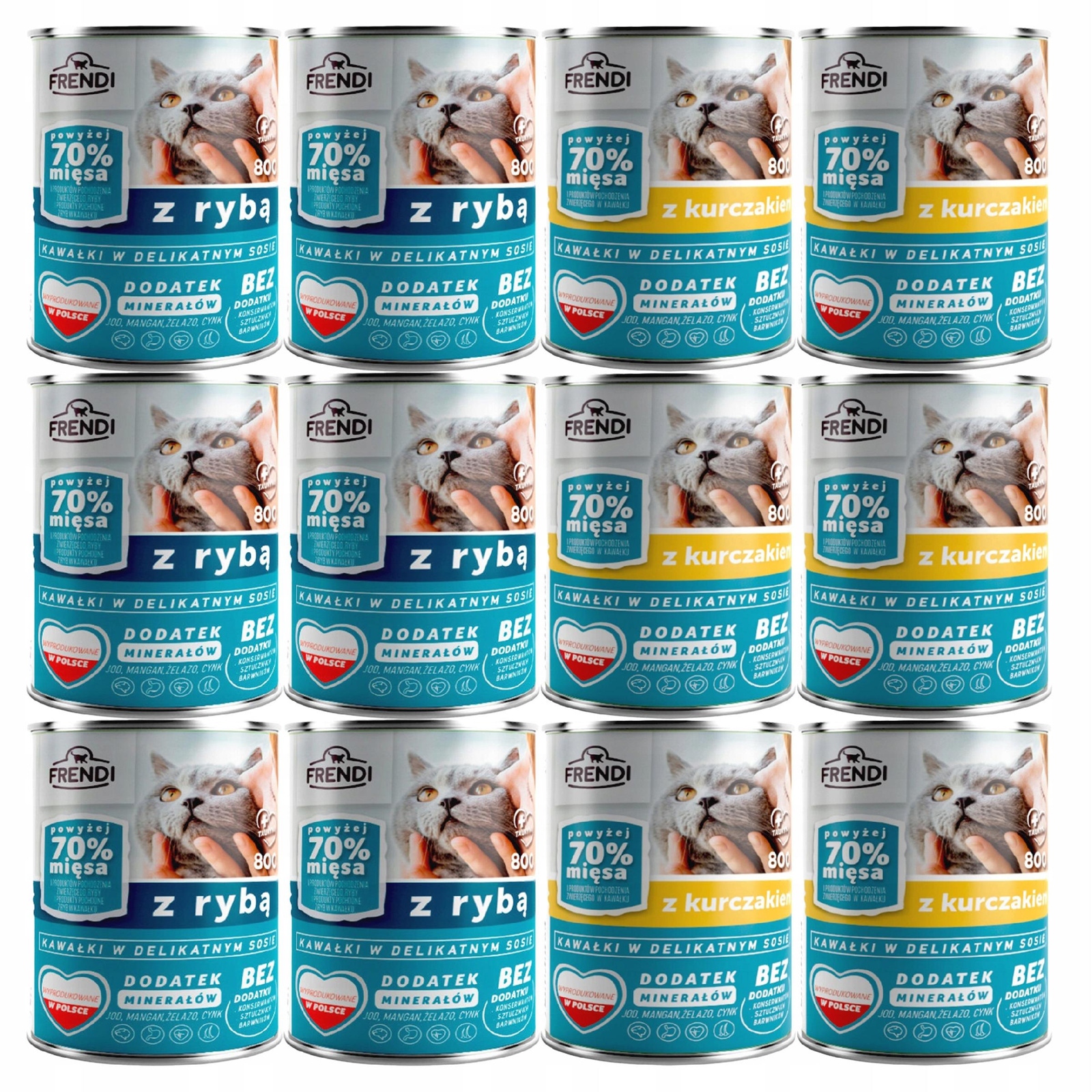 Levně Frendi Kapsička krmivo mokré pro kočky mix chutí 12 x 800 g