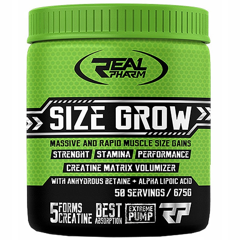 Real Pharm Size Grow 675g Masa Síla Svaly Kreatin Ala