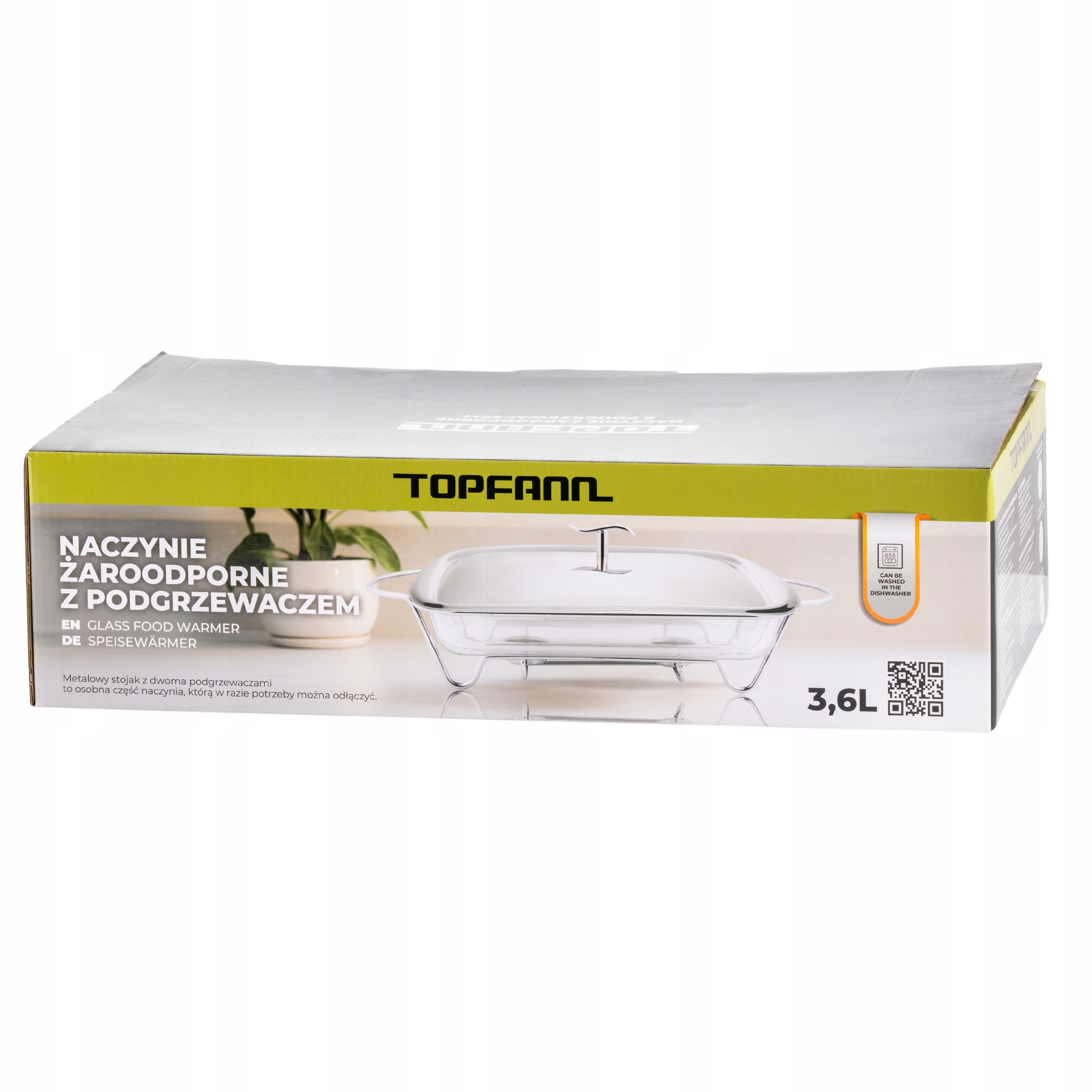 NACZYNIE ŻAROODPORNE SZKLANE Z PODGRZEWACZEM 3,6L DO ZAPIEKANIA Z POKRYWKĄ Kod producenta NACZYNIE SZKLANE NA PODGRZEWACZU Z POKRYWĄ 3l