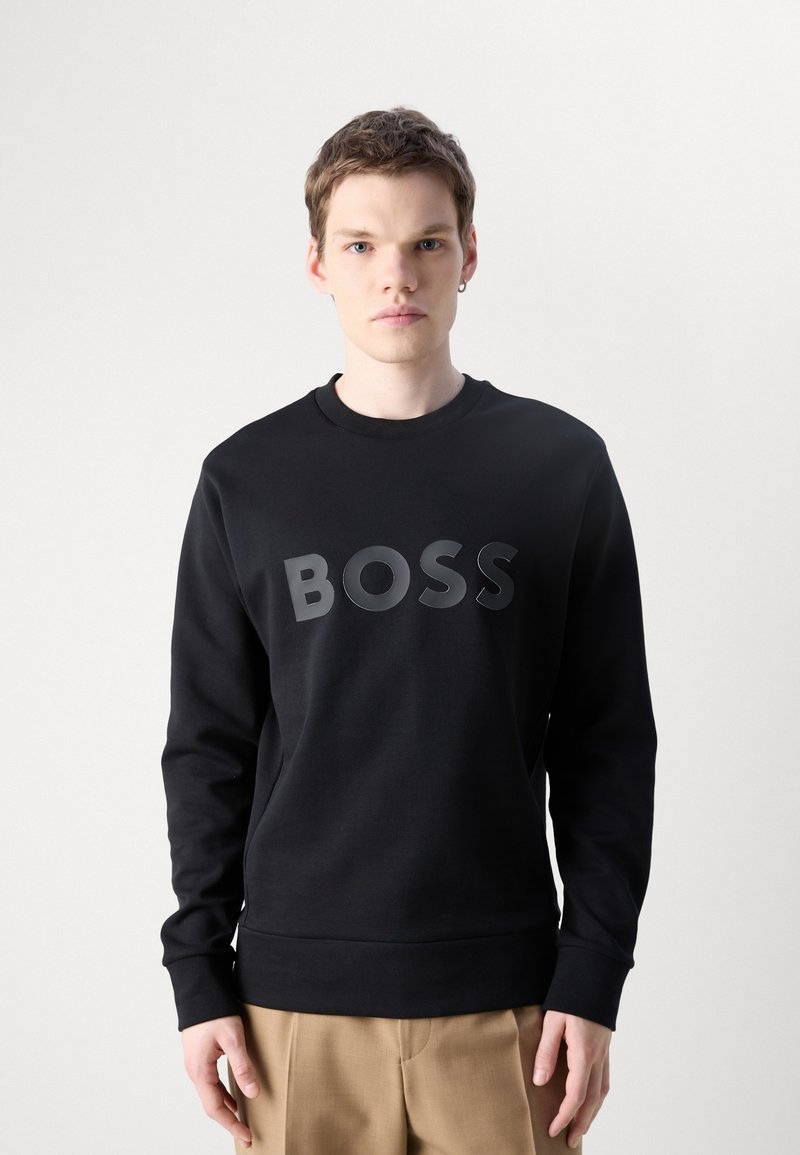 Mikina basic černá s potiskem Boss M