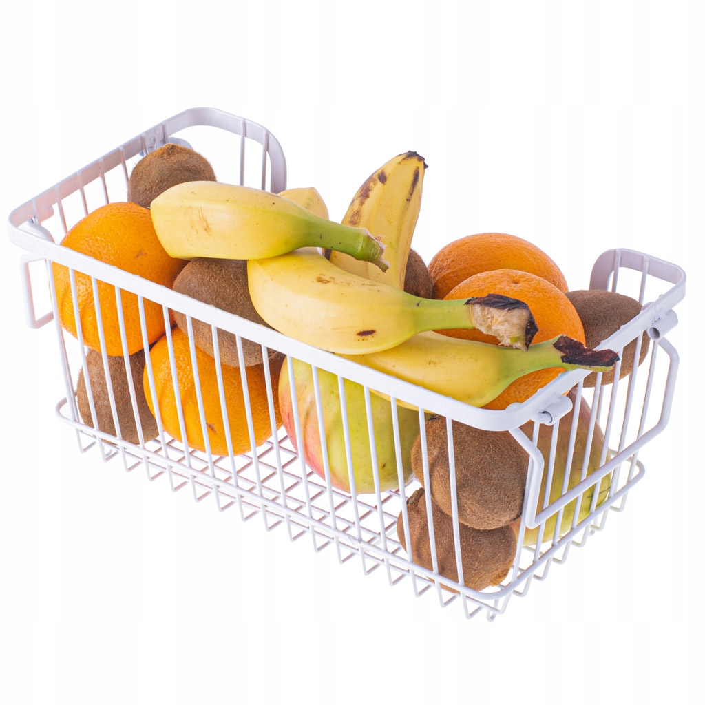 KOSZ KOSZYK NA OWOCE WARZYWA METALOWY BIAŁY Kolor biały