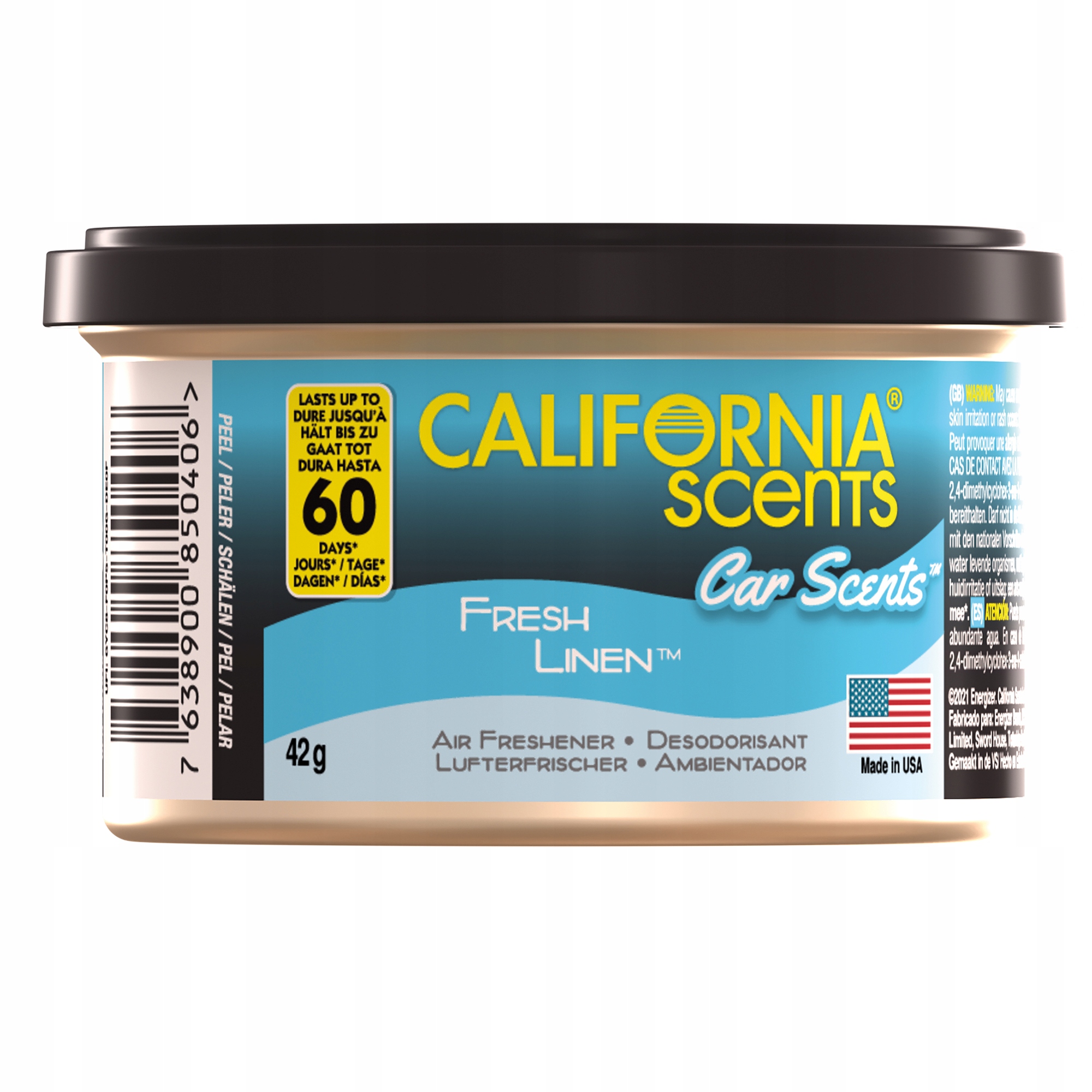 Puszka zapachowa CALIFORNIA CAR SCENTS Fresh Linen 42g