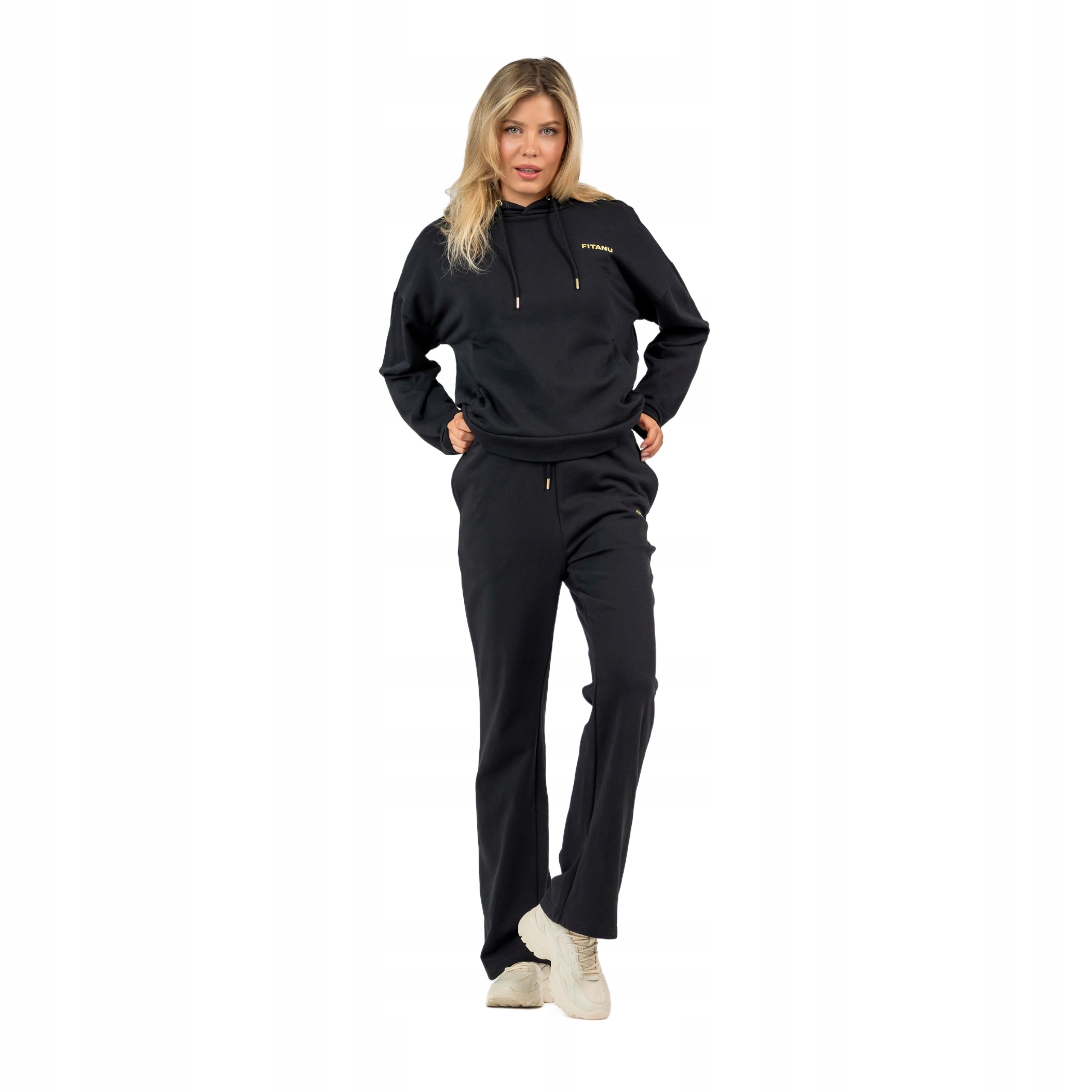 Mikina s s kapucí – Klasická černá bavlna, velikost M