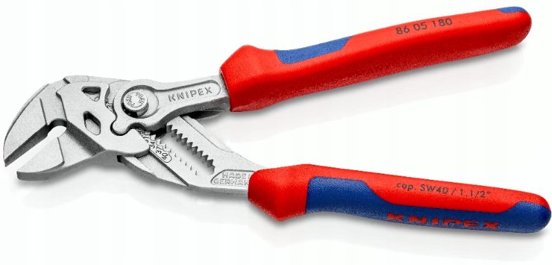 Szczypce-klucz płaskie nastawne w jednym narzędziu 180MM 86 05 180 Knipex