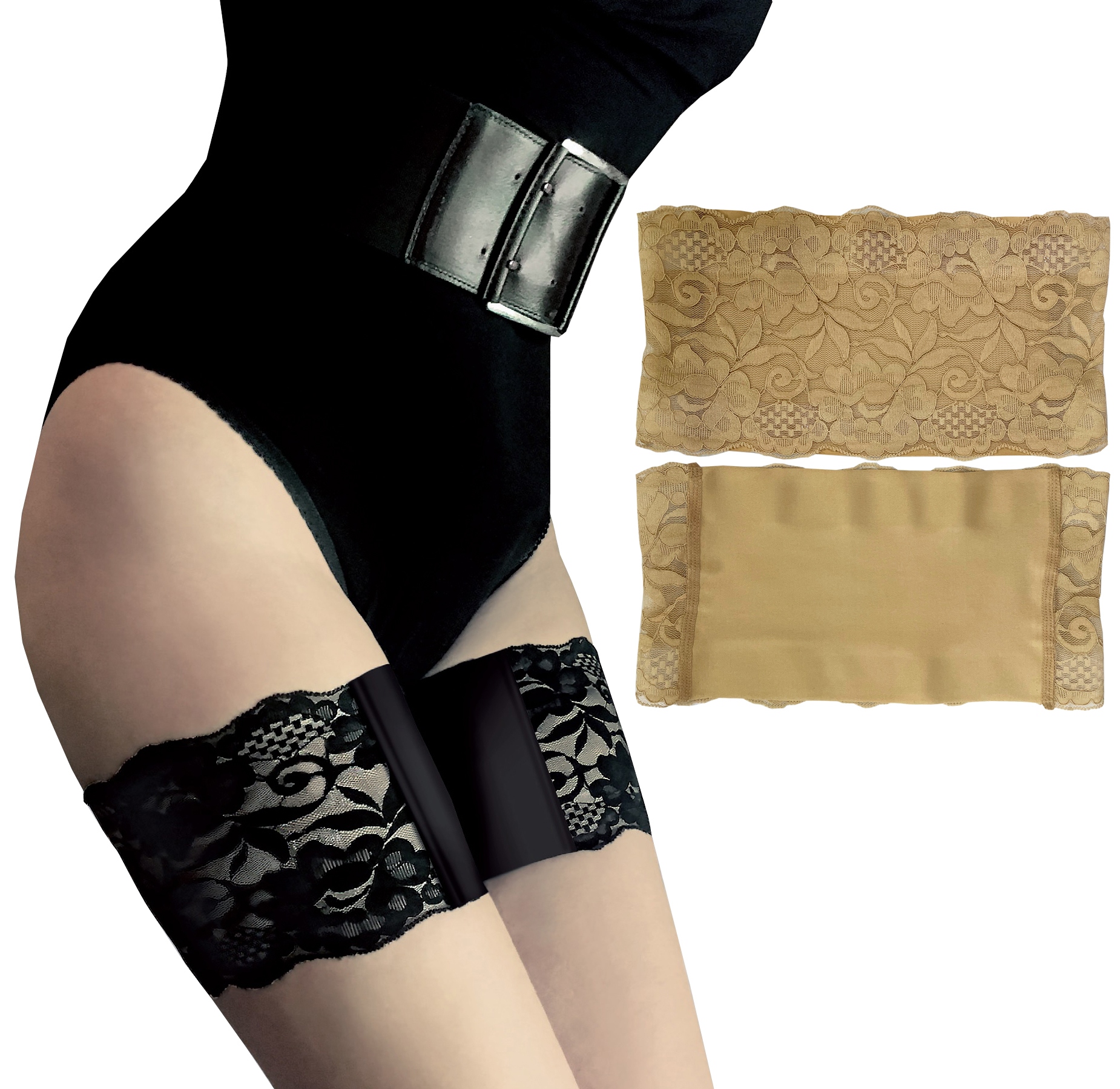 

knittex Opaski na Uda Comfort beżowe # XL/2XL