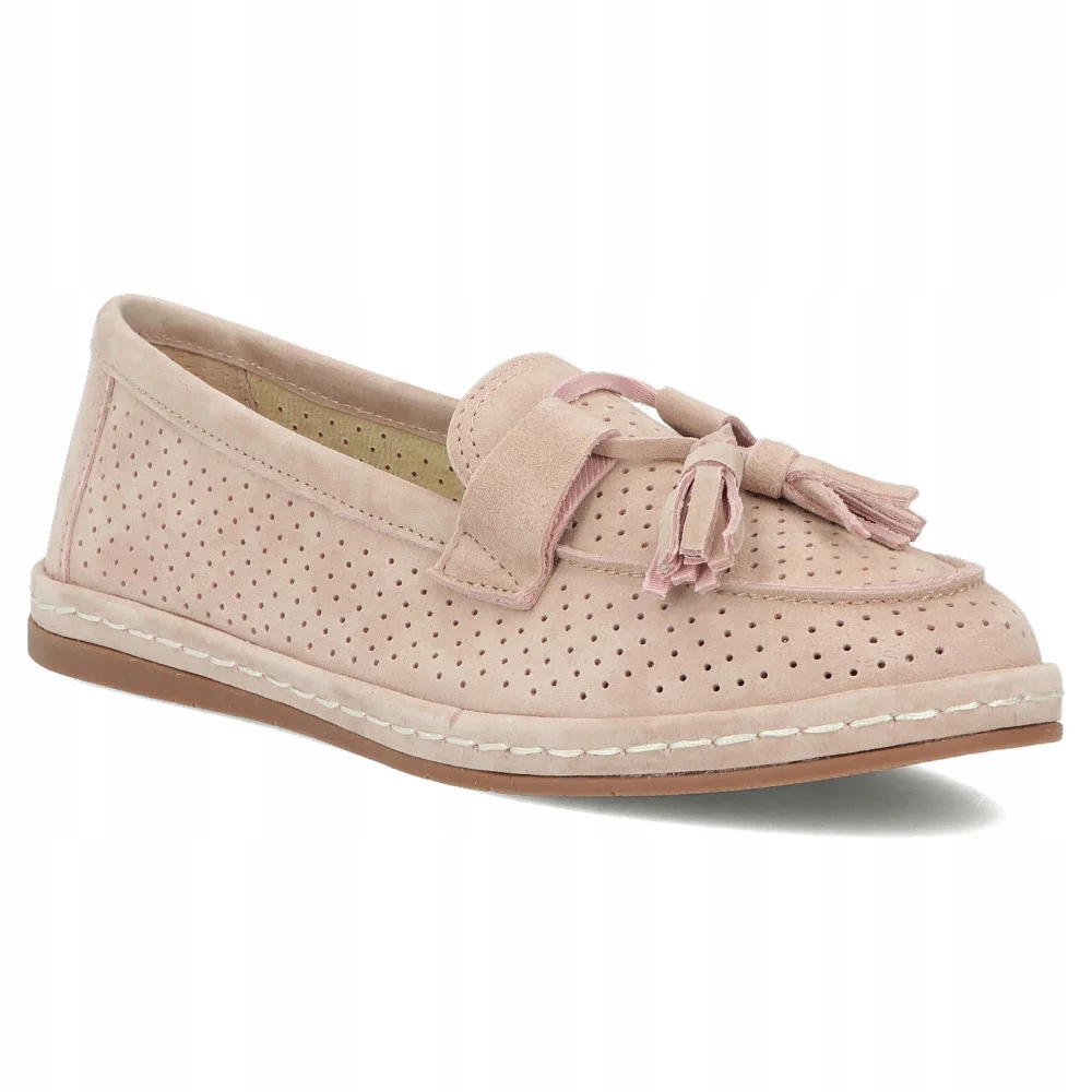 Buty damskie mokasyny skórzane lekkie Filippo półbuty zamszowe r.41