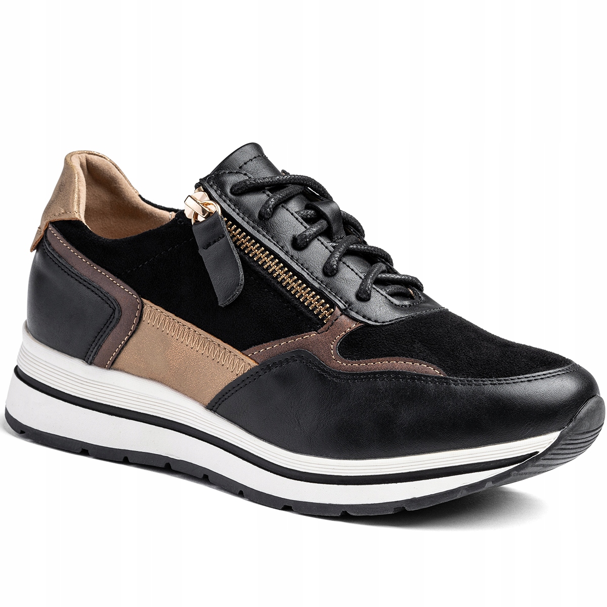 Sneakersy damskie Espresso sportowe zamsz w.skóra Miękkie Wojtyłko 39