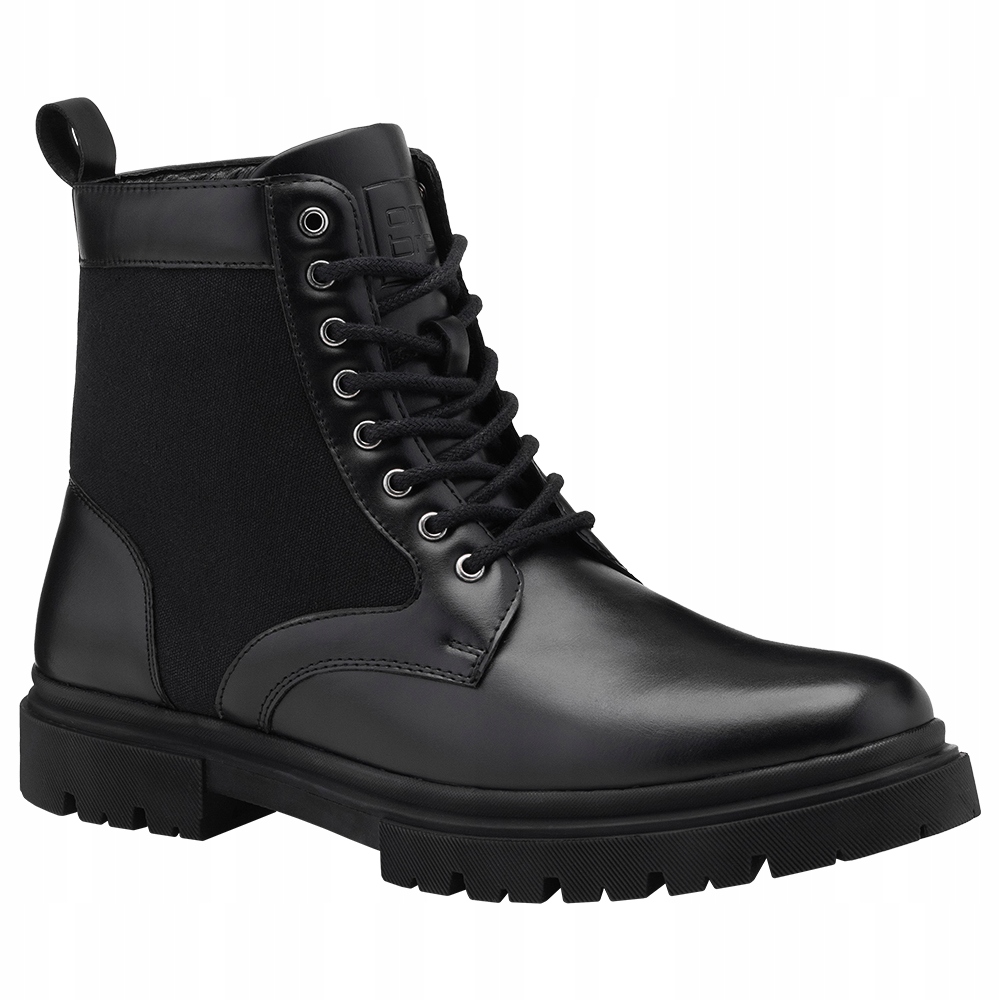 Pánské kotníkové boty boty, černé, Ombre OM-FOBO-0174 V1 vel . 46