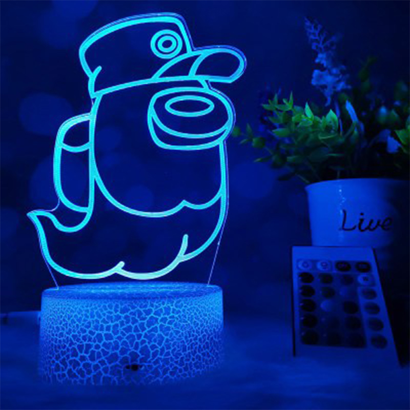 НОЧНИК LED 16 ЦВЕТОВ AMONG US ПОДАРОК+ПУЛЬТ ДИСТАНЦИОННОГО УПРАВЛЕНИЯ