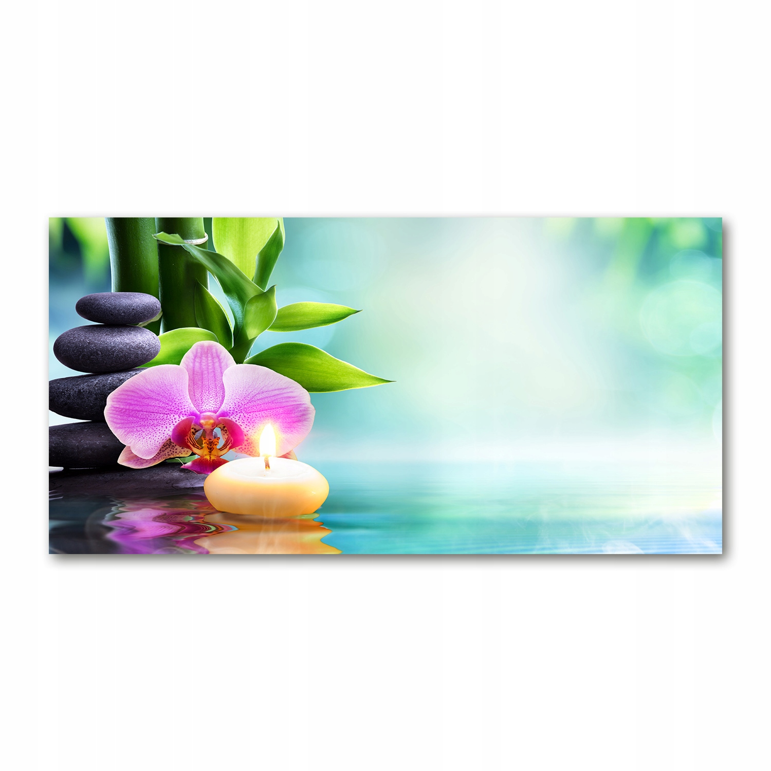 

Foto obraz akryl Orchidea bambus zdjęcie 140x70 cm