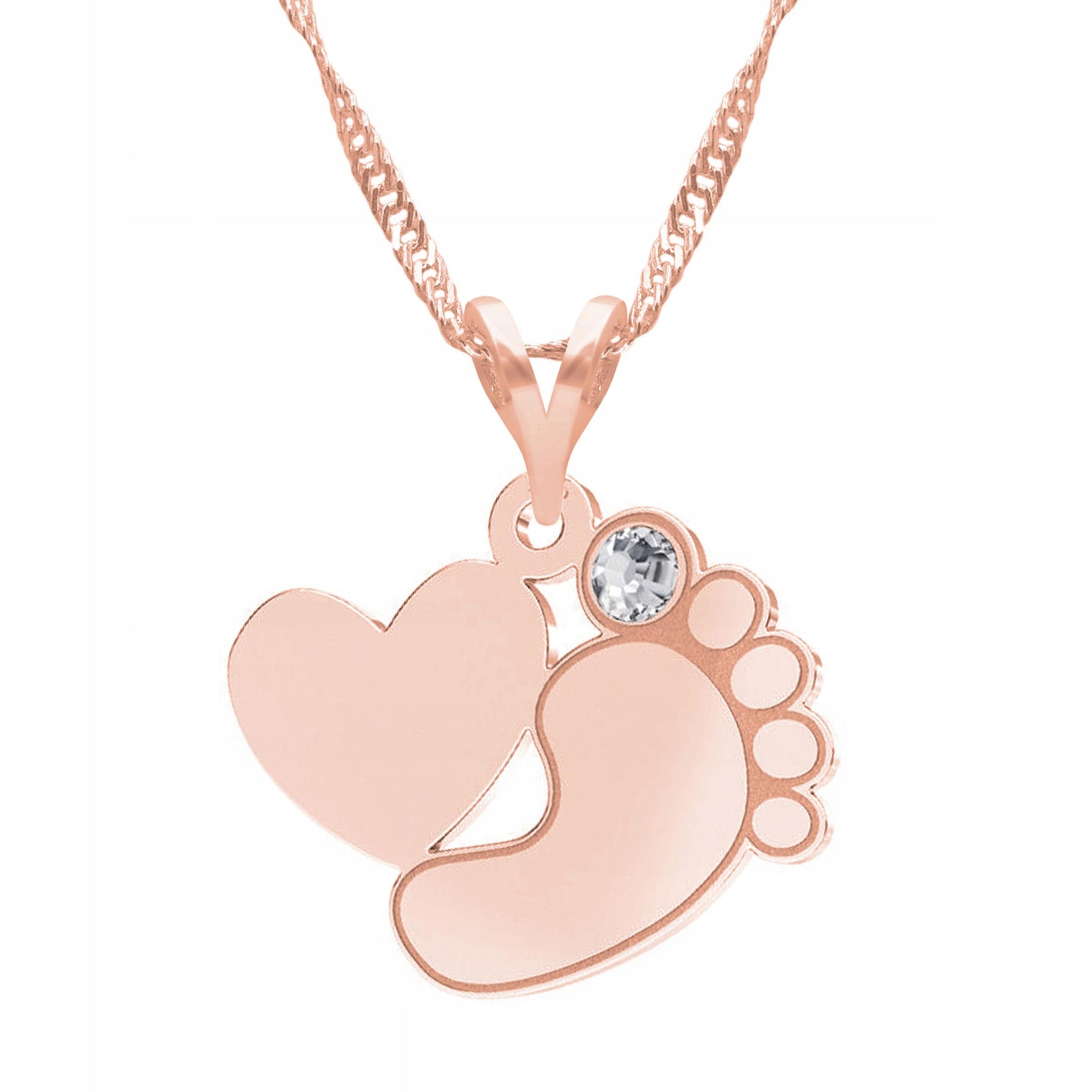 Náhrdelník Pozlacený Plech s dětskou nohou Dětská noha Stříbro 925