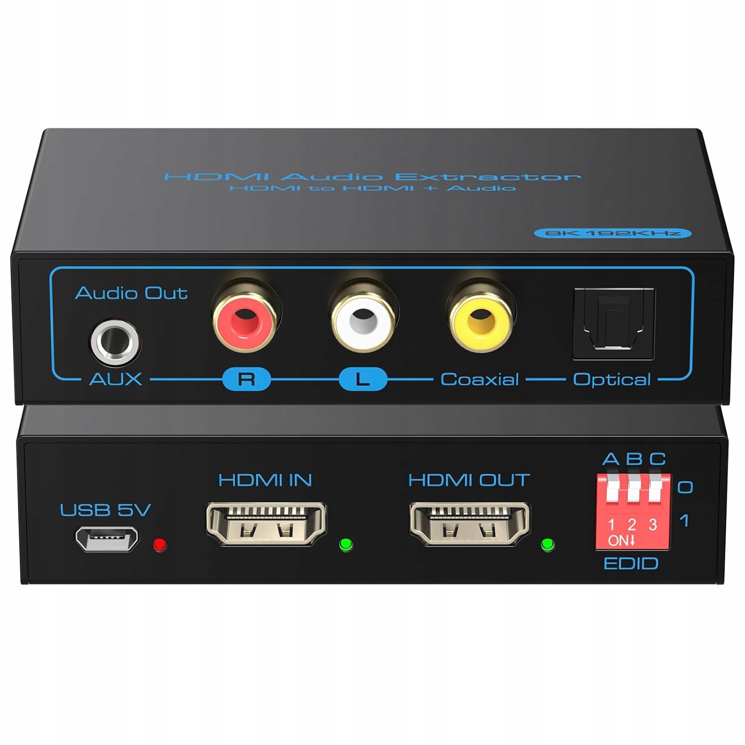 Audio extraktor Hdmi 8K 60Hz, prevodník 4K 120Hz na optický, koaxiálny