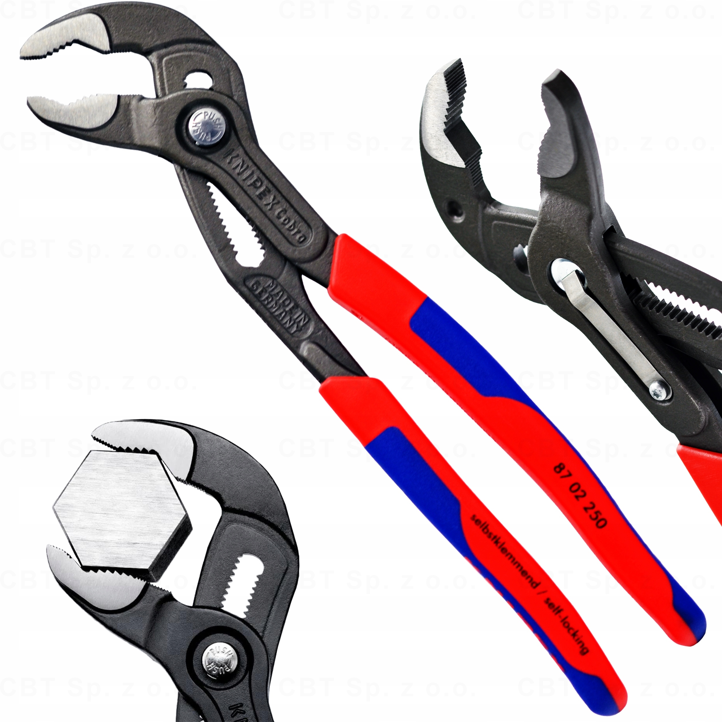 Nastavitelné kleště 250 mm (2") Vícekomponentní rukojeť Cobra Knipex