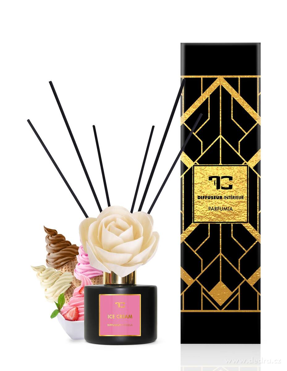 Levně Dedra 200 ml difuzér Flow tyčinky, Ice Cream, Parfumia