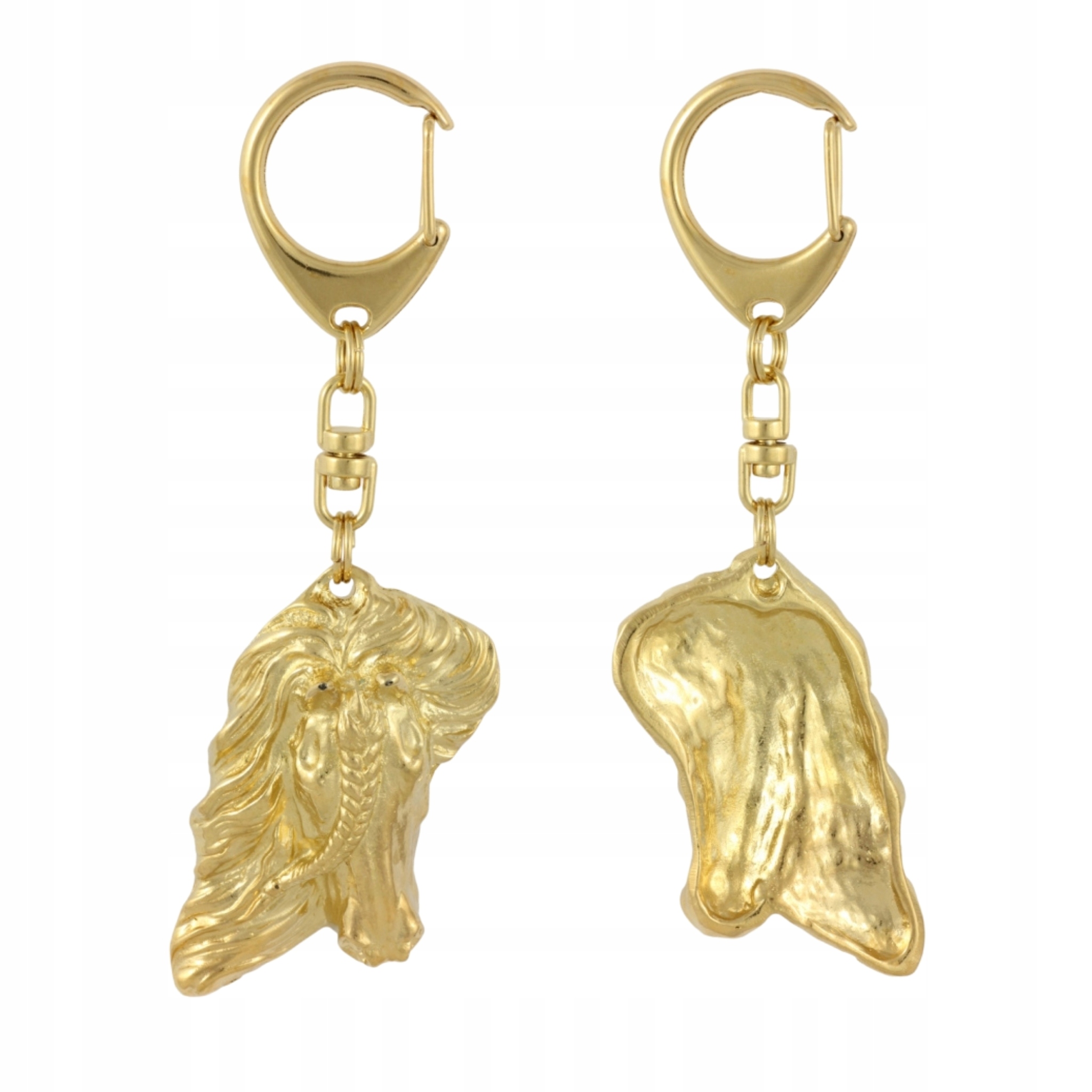 Fríský kůň – pozlacený přívěsek na klíče na klíče s koněm, ozdoba kabelky, luxus