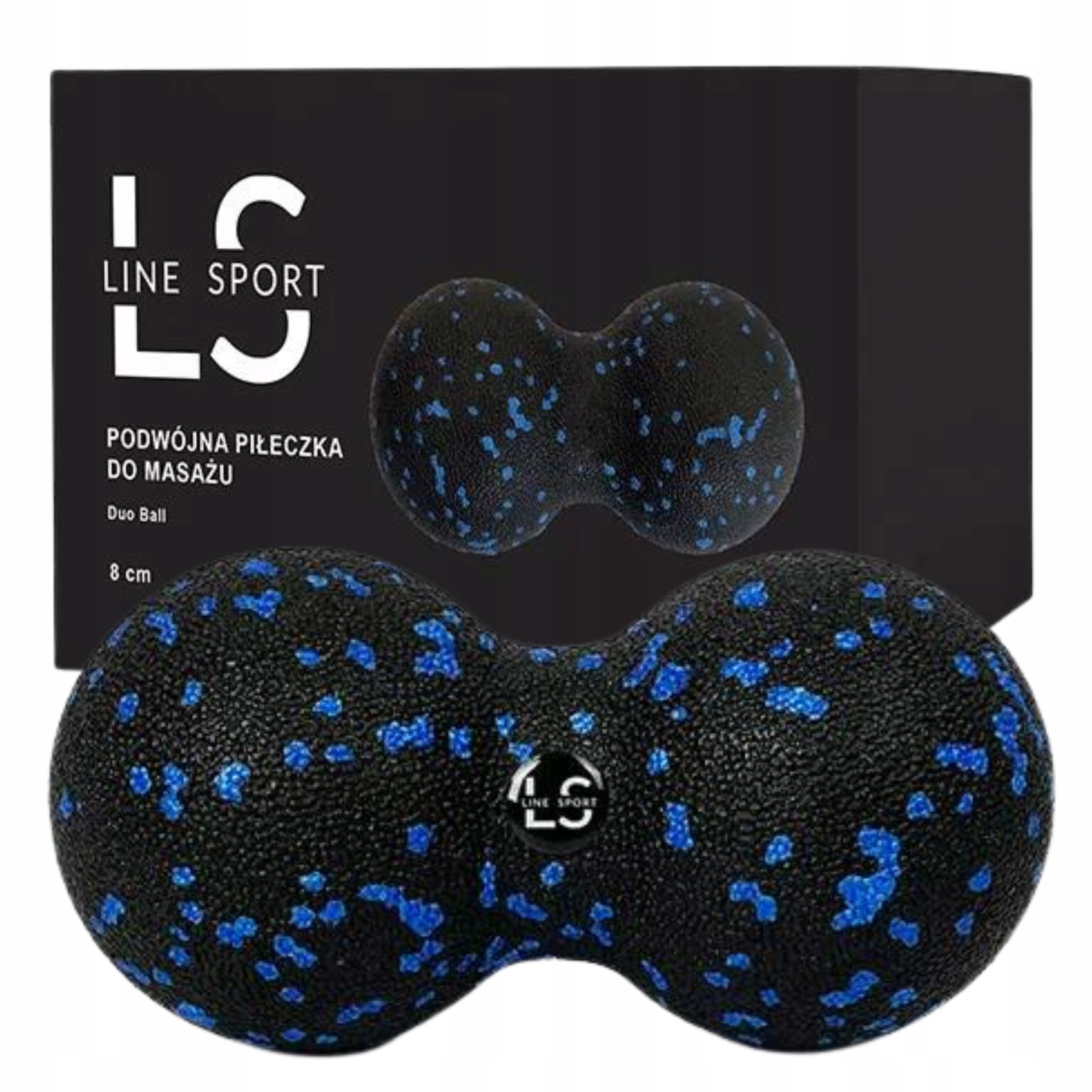 Piłka Do Masażu Podwójna Piłeczka Duoball Roller Twarda 16x8cm Line Sport