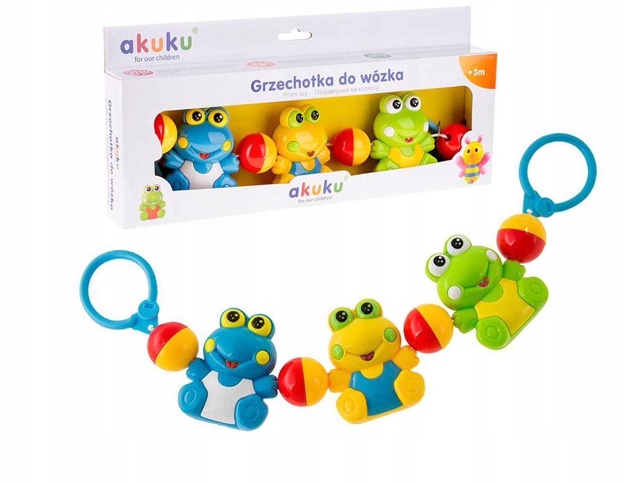 КУ-КУ ПОГРЕМУШКА ПОДВЕСКА НА КОЛЯСКУ КРОВАТКУ