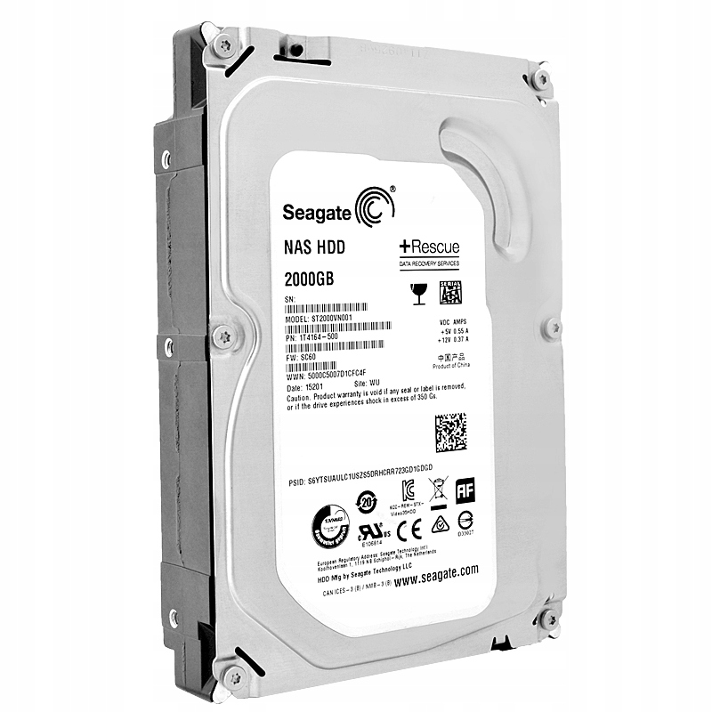 Seagate ST2000VN001 2TB 5900RPM 64MB Sata III 3,5" Producent Seagate