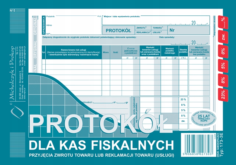 

Druk Protokół Dla Kas Fiskalnych Przyjęcia
