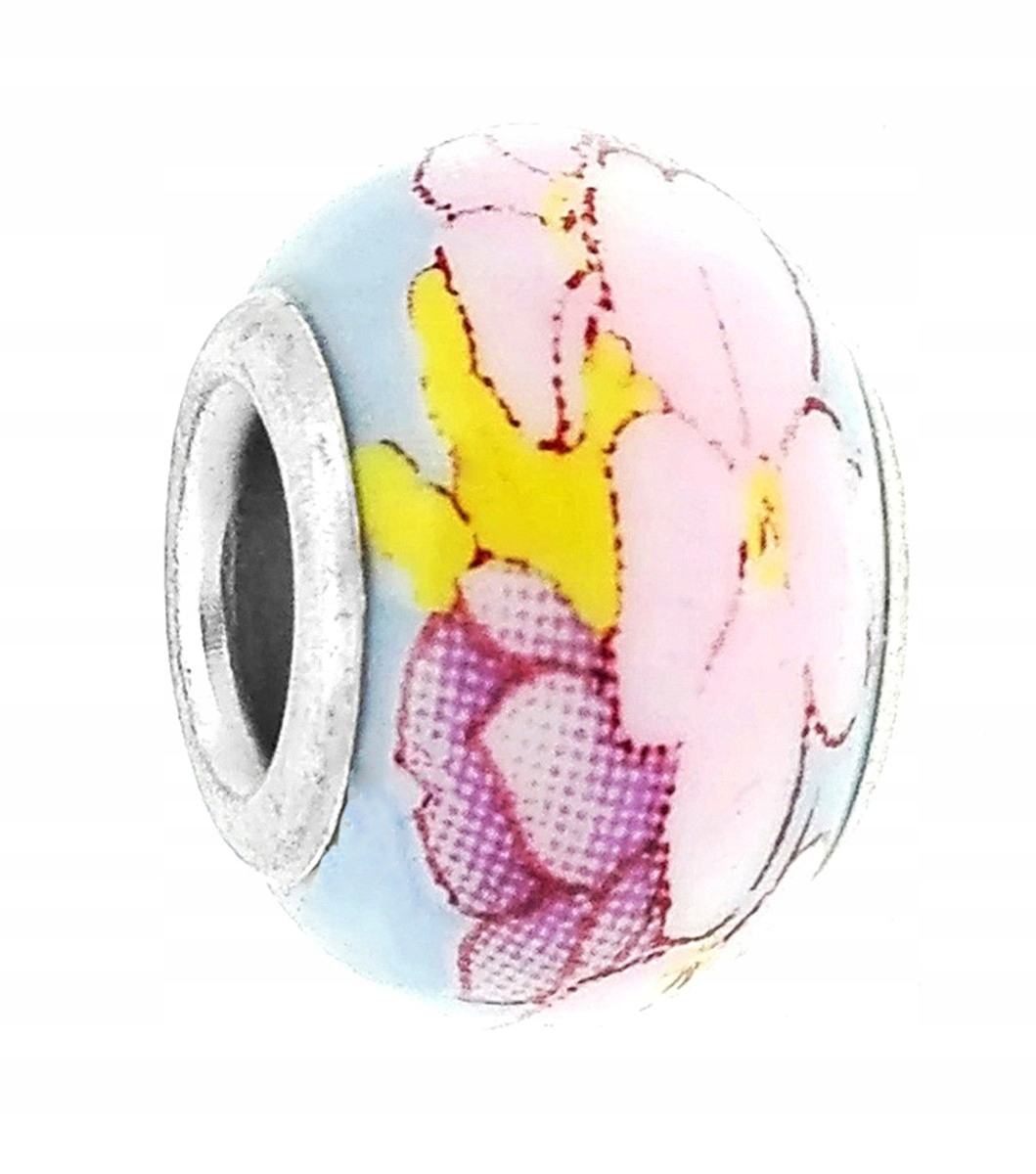 

Zawieszka beads ceramiczny kolorowe kwiaty