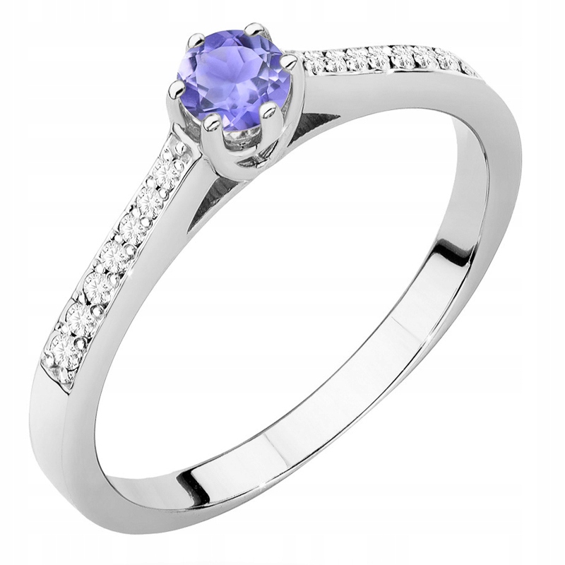 Zlatý Prstýnek pr. 585 s Tanzanitem 0,35 ct 14k