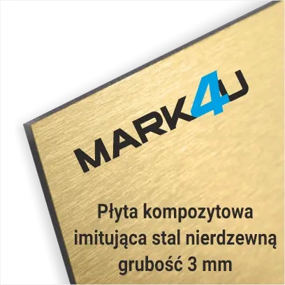 PIKTOGRAM TOALETA MĘSKA | Tabliczka informacyjna ZŁOTA | Druk UV Marka Mark4U