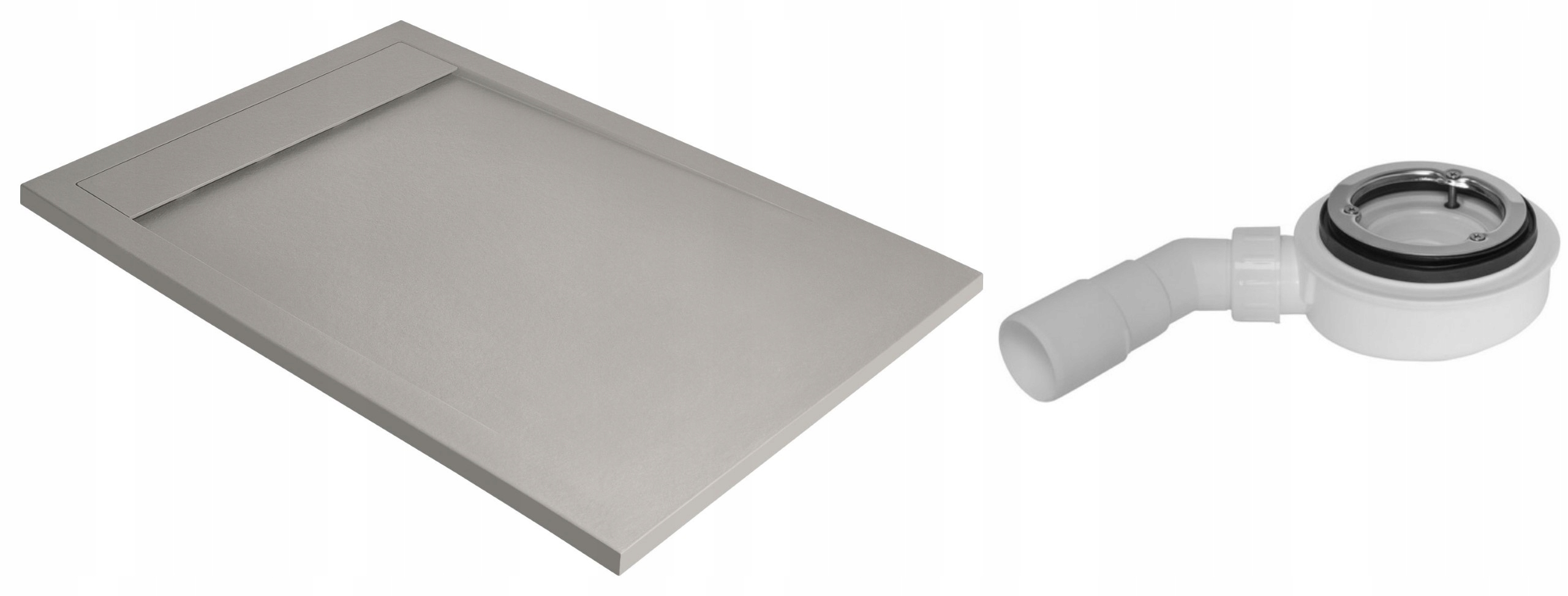 Brodzik prostokątny Teos F Cemento 120x80 Syfon Radaway