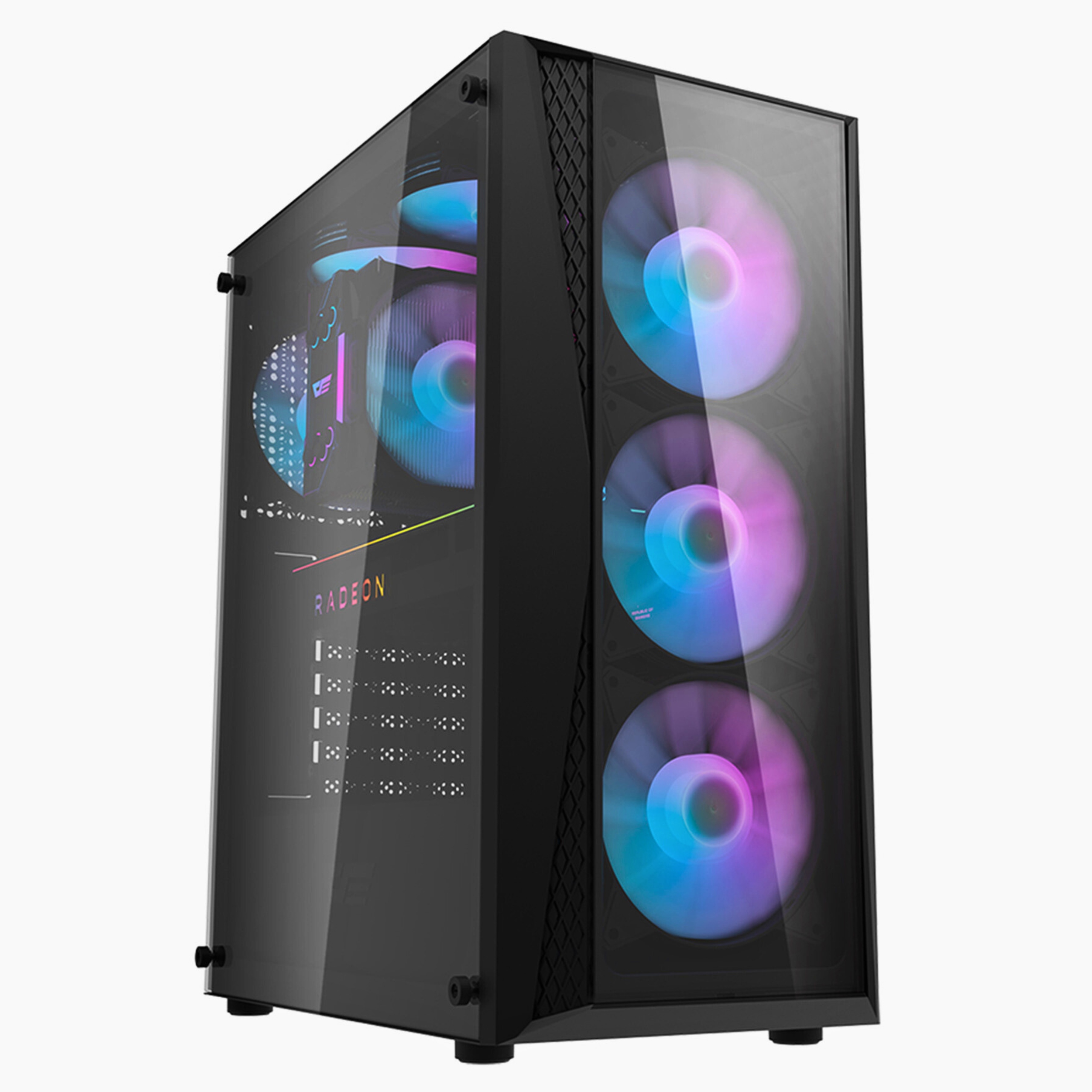 DarkFlash DK352 Plus Skříň Atx Midi Tower 4 Ventilátory aRGB