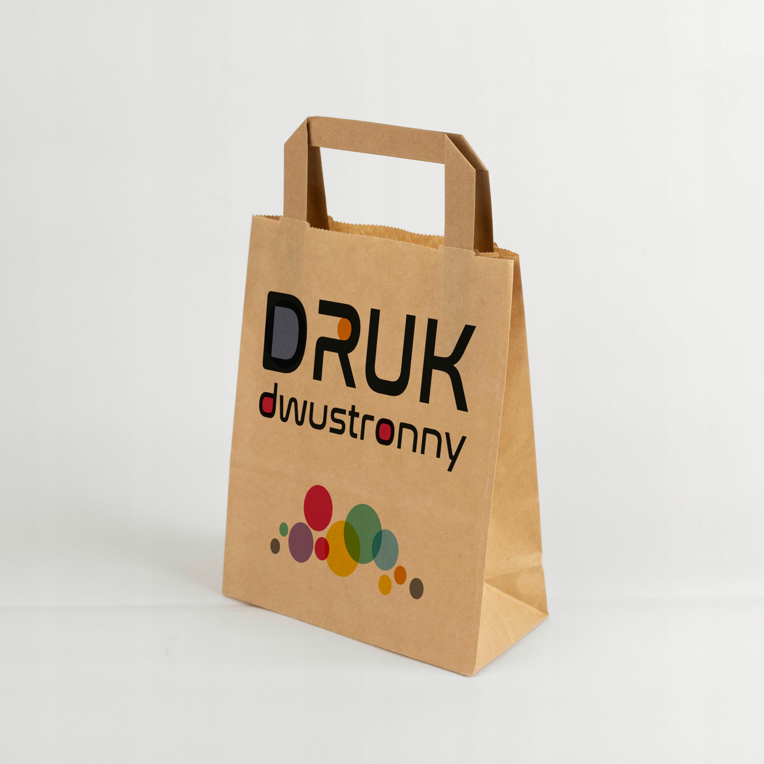 Torebka Kraft Twoje Logo Dwustronny 18х8.5х23sm 100 st Torby Papier Nadruk