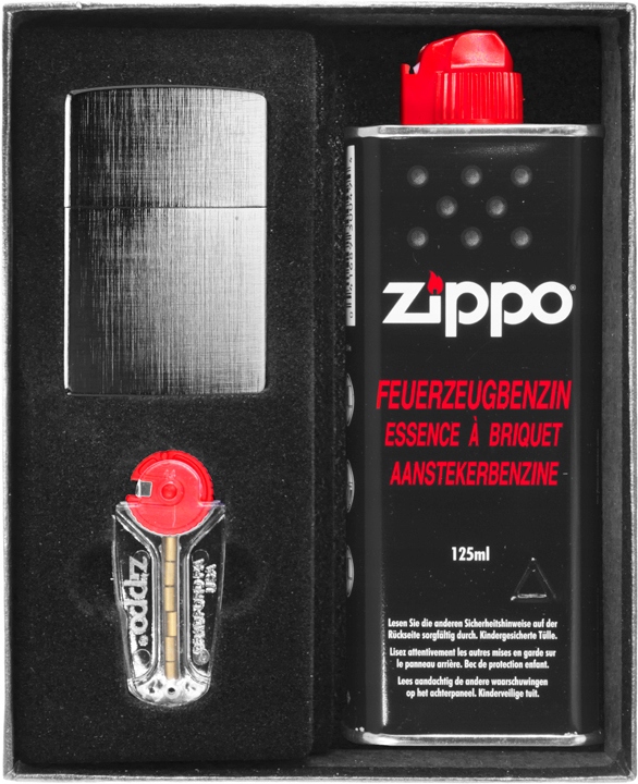 Zestaw Zippo Zapalniczka Linen Wave prezentowy*nr1