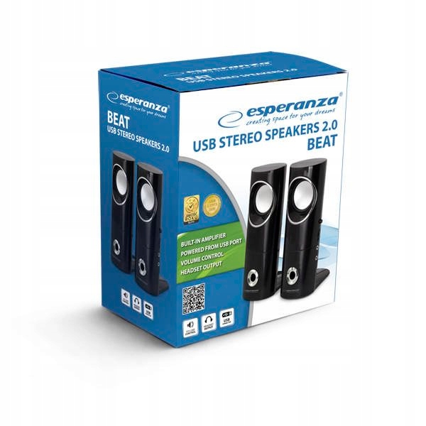 GŁOŚNIKI KOMPUTEROWE 2.0 DO LAPTOPA PC USB 6W Rodzaj zestawu 2.0