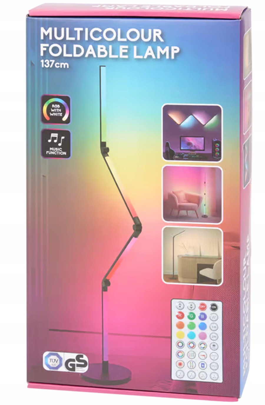 Skládací vícebarevná lampa 137 cm