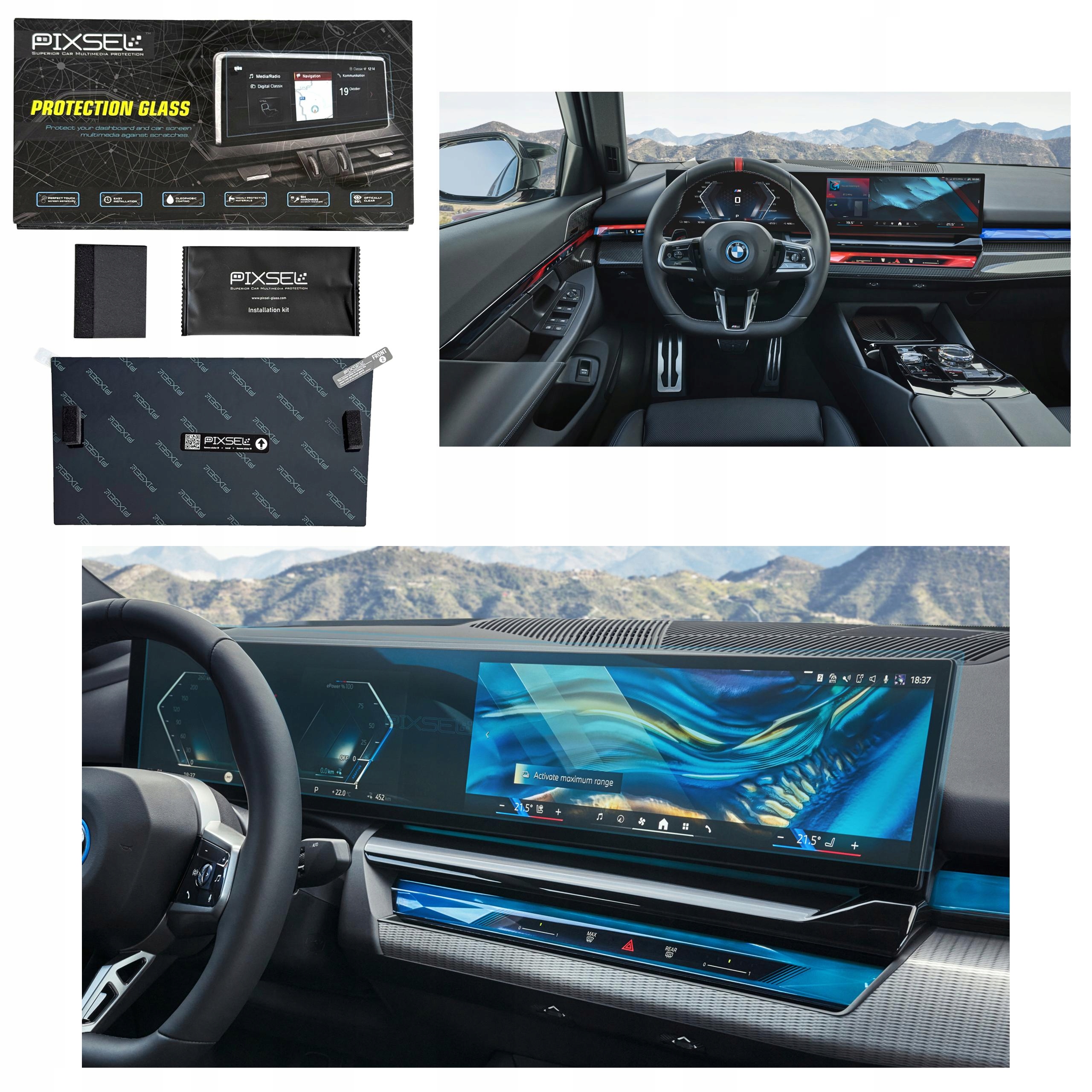 Antyodciskowe Matowe Szkło Ochronne Bmw I5-30.1“ 2023-G60,G61,G68