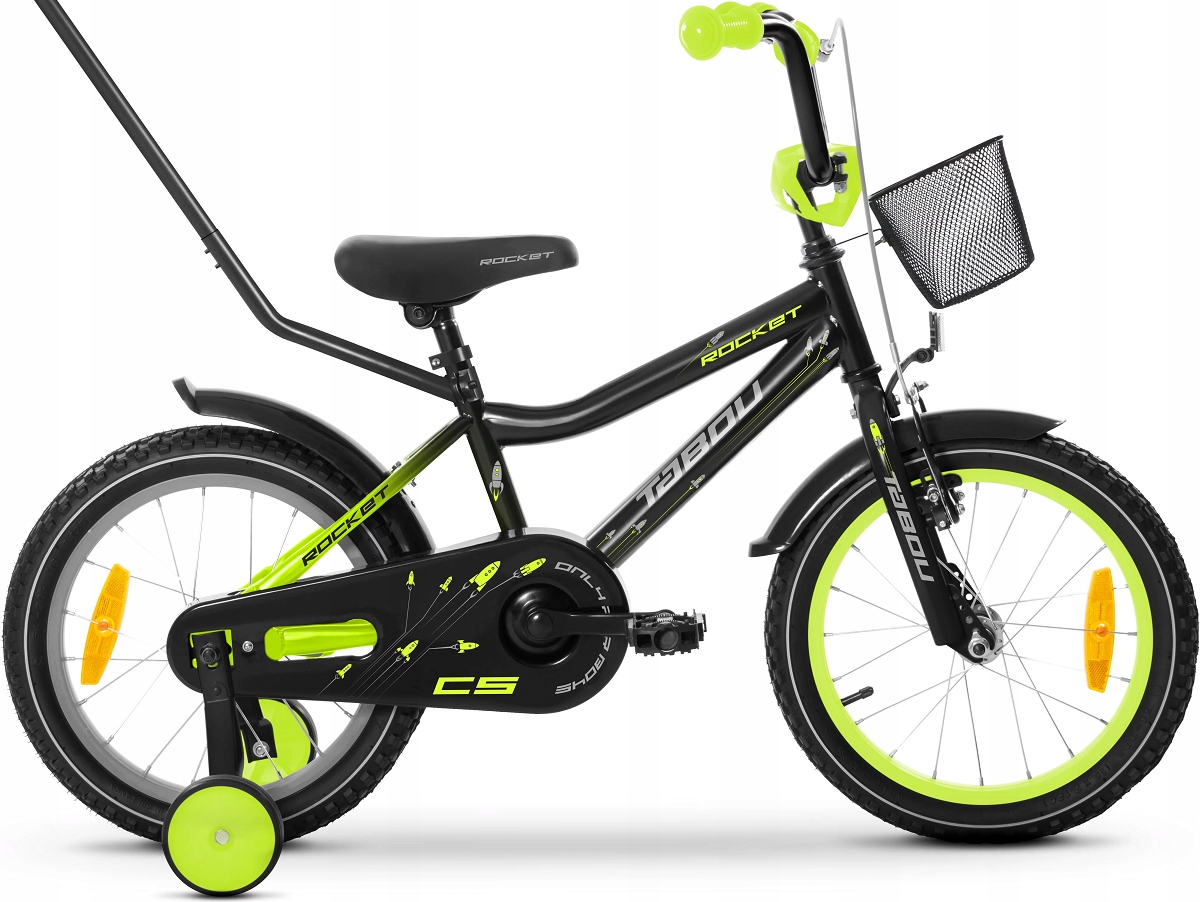 Rower dziecięcy Tabou Rocket 12" Cs black lime