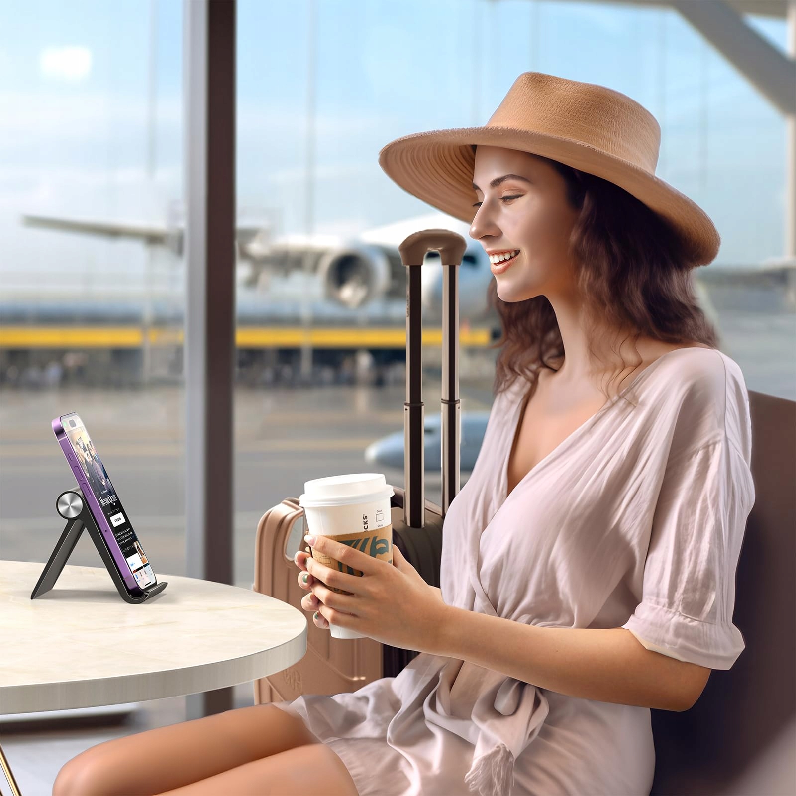UGREEN Składany Stojak Na Telefon Kompatybilny Z iPhone Galaxy Do 7,9 Cala — miniatura 5