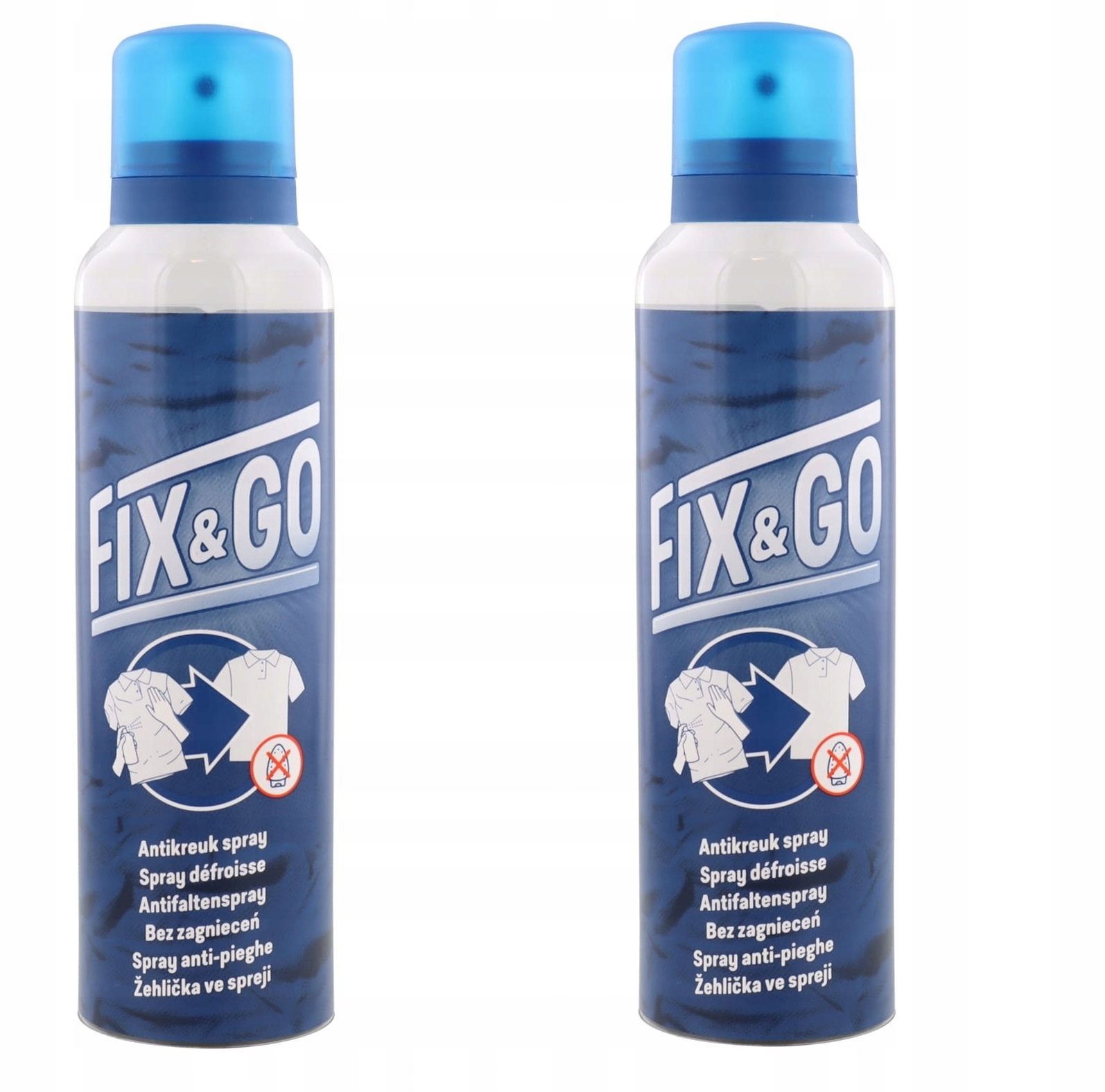 2 x ŻELAZKO SPRAY PŁYN DO PRASOWANIA ubrań FIX&GO 400ml SZYBKIE BEZ ŻELAZKA