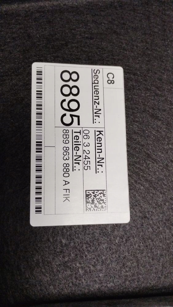 Audi A5 B10 KOMBI boot upholstery right 8B9863880A