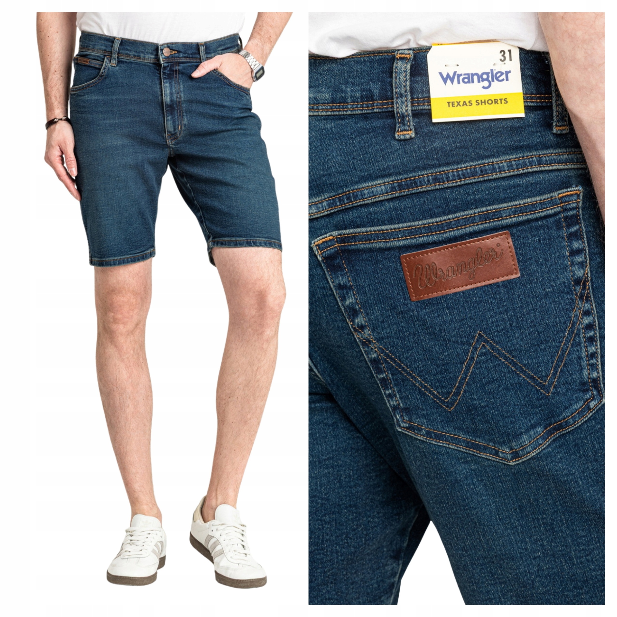 Pánské šortky Wrangler Texas Shorts Jeansové modré Oliver W30