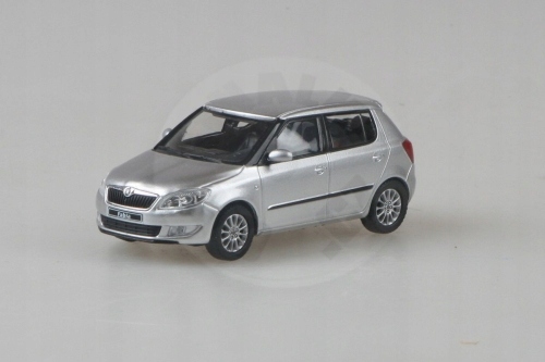Abrex Škoda Fabia II Fl (2013) 1:43 Stříbrná Brilliant Metalíza