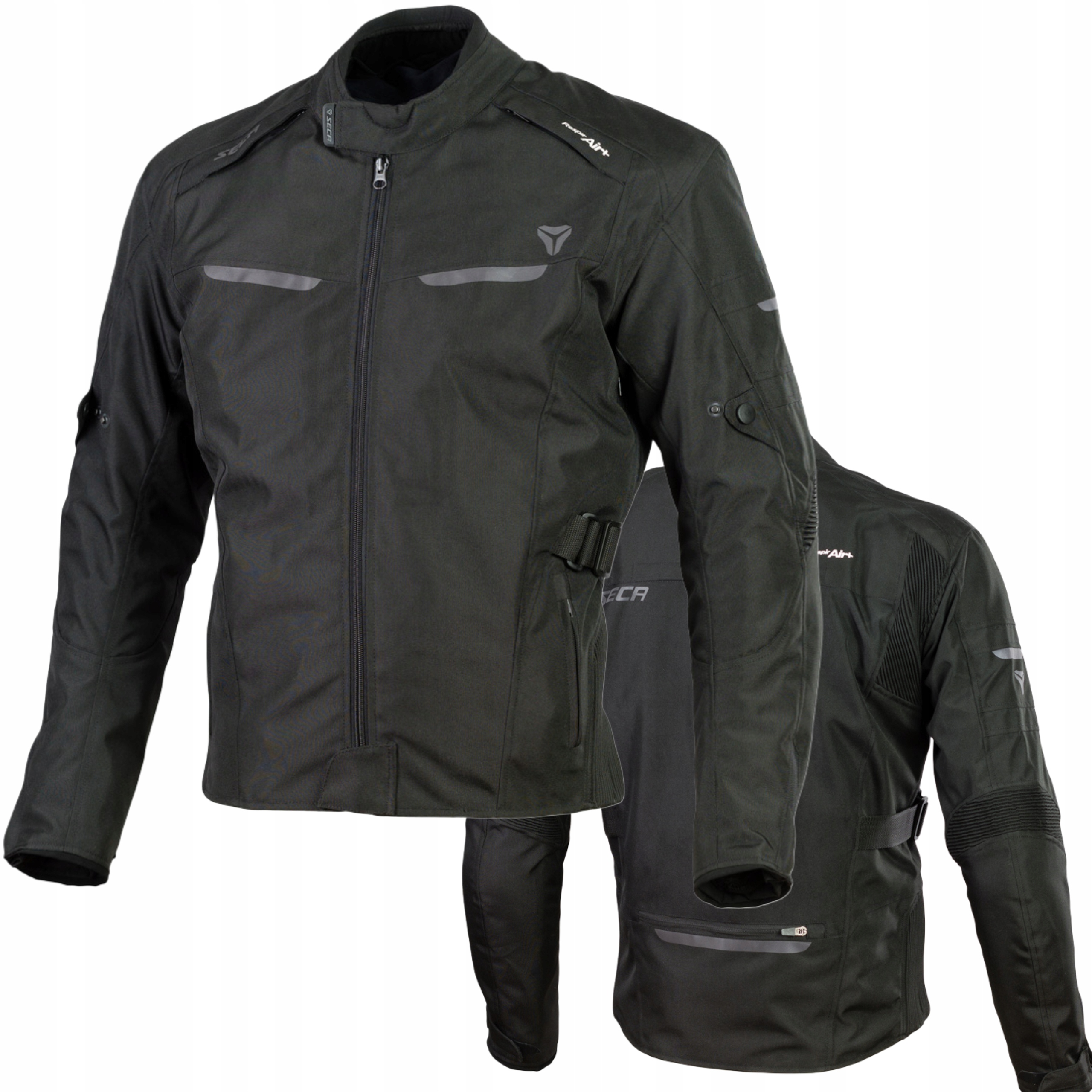 Seca Katana III Black Textilná motocyklová bunda 2v1 Pánska chránička 'L'