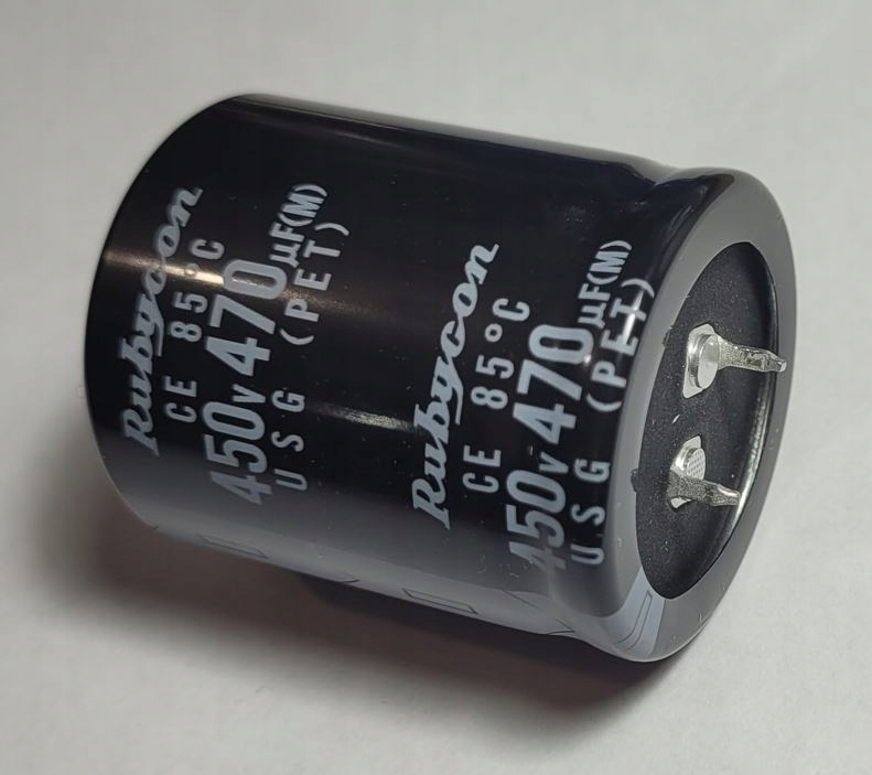 470uF 450V 85' 35x42mm RUBYCON USG Kondensator Producent Rubycon