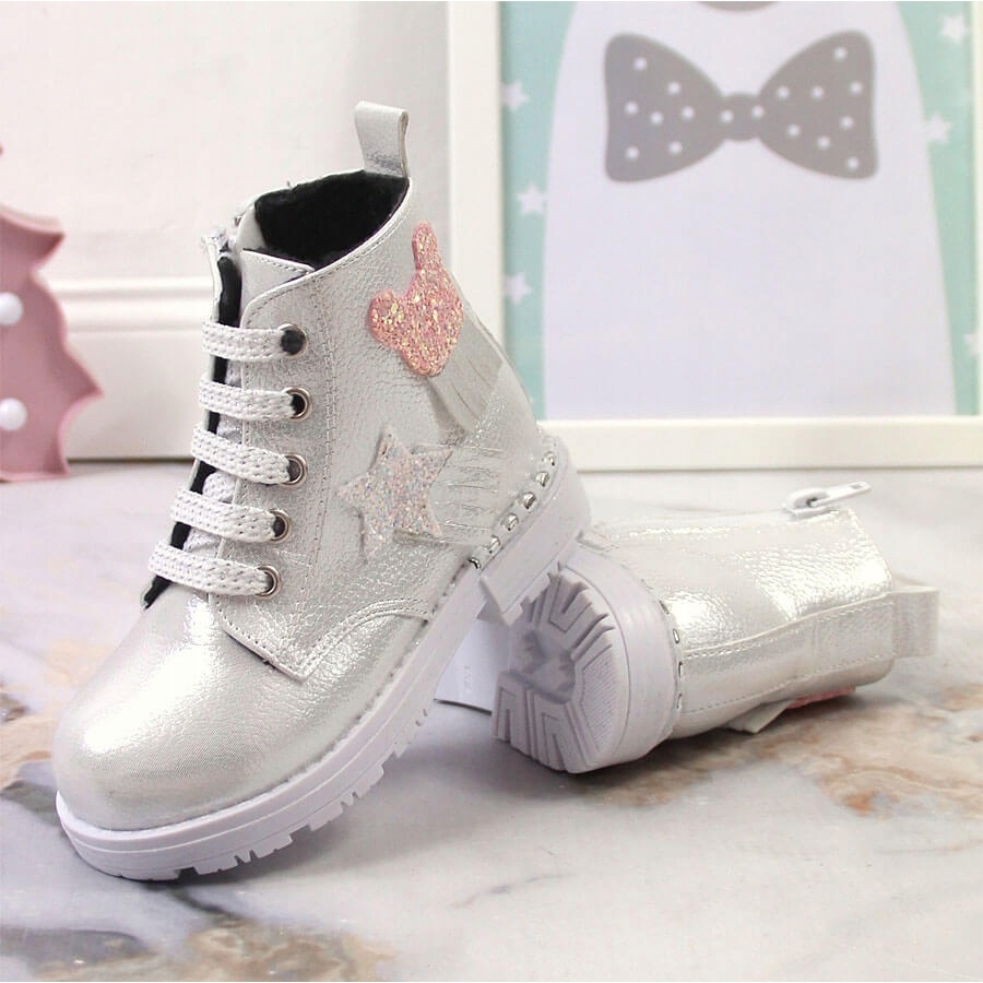 Botki dziewczęce połyskujące ocieplane r.25 Rozmiar (new) 25