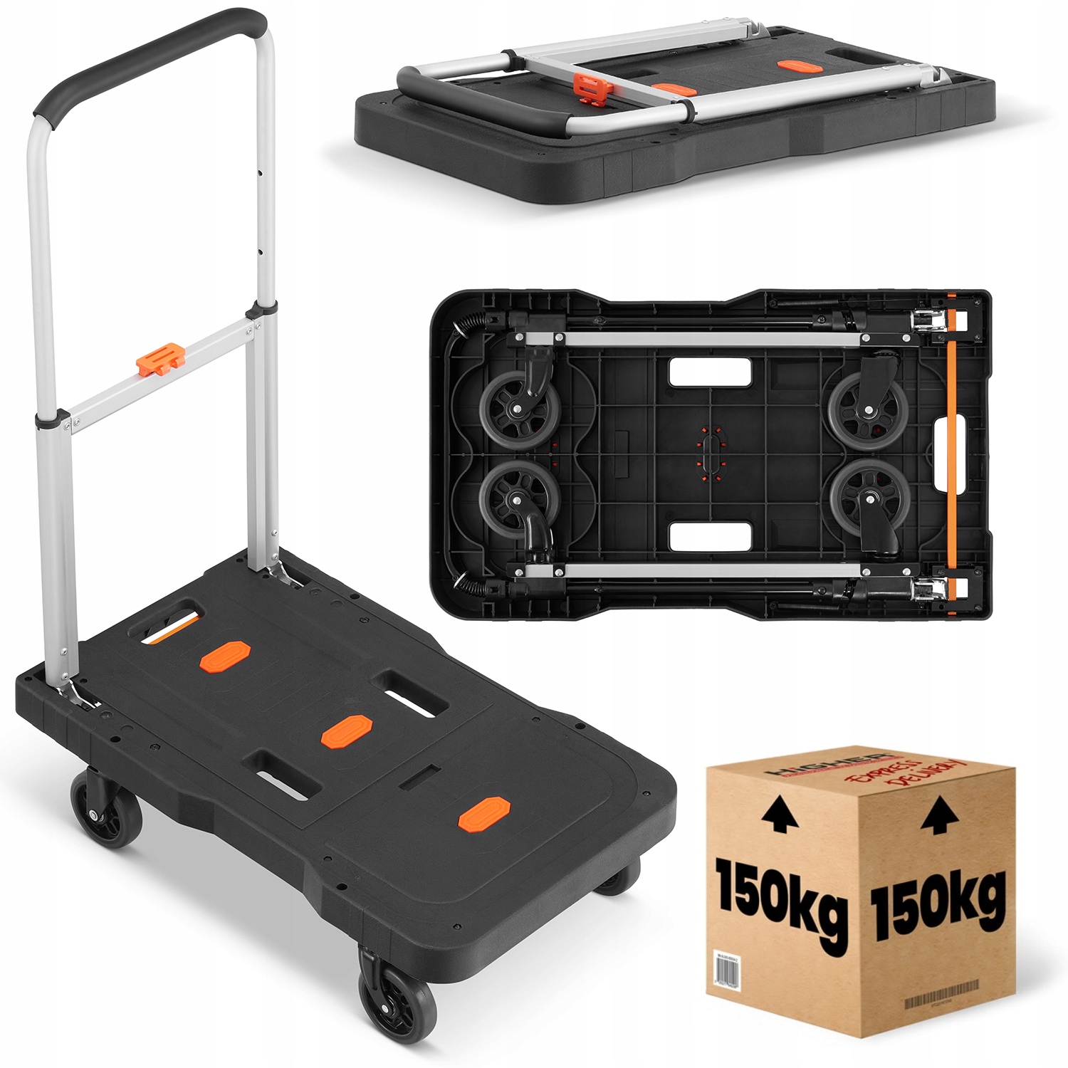 Mobilní skládací přepravní vozík Higher 150 kg