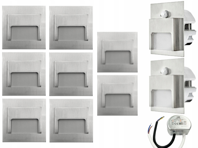 Sada schodišťových svítidel Halogen Led 10x senzor