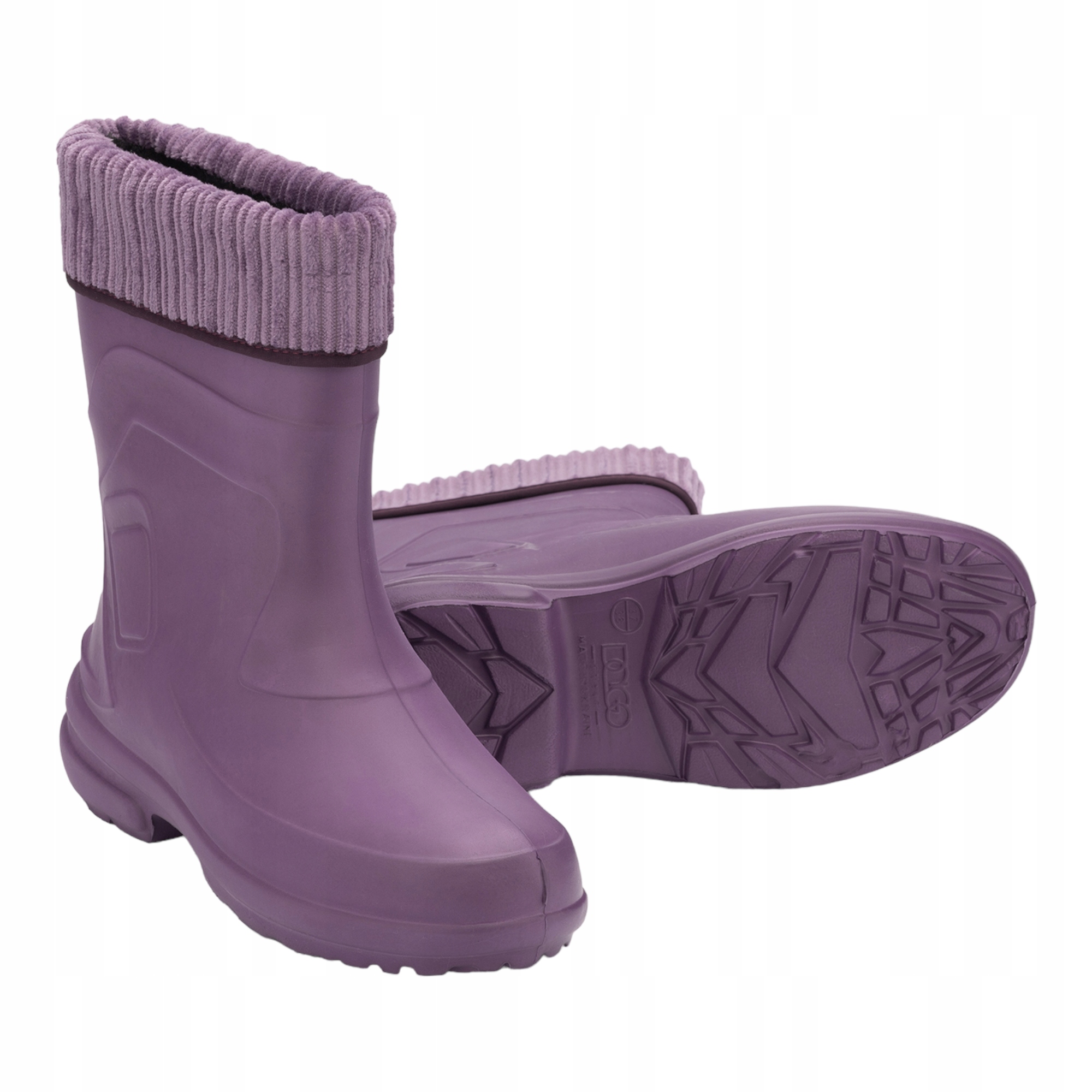 KALOSZE ŚNIEGOWCE OCIEPLANE DAMSKIE LEKKIE CIEPŁE 37/38 M146 FIOLET DAMSKI Oryginalne opakowanie producenta worek