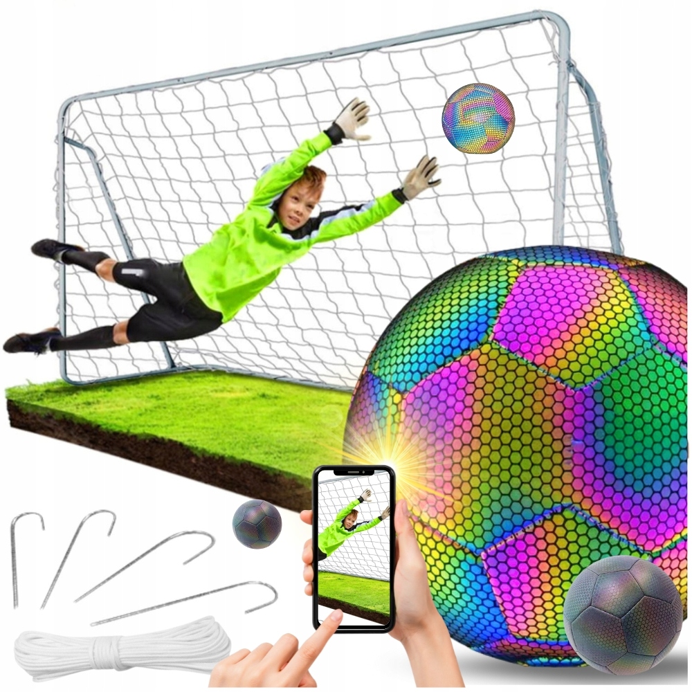 Bramka piłkarska do piłki nożnej duża siatka piłka nożna rozmiar 5 komplet