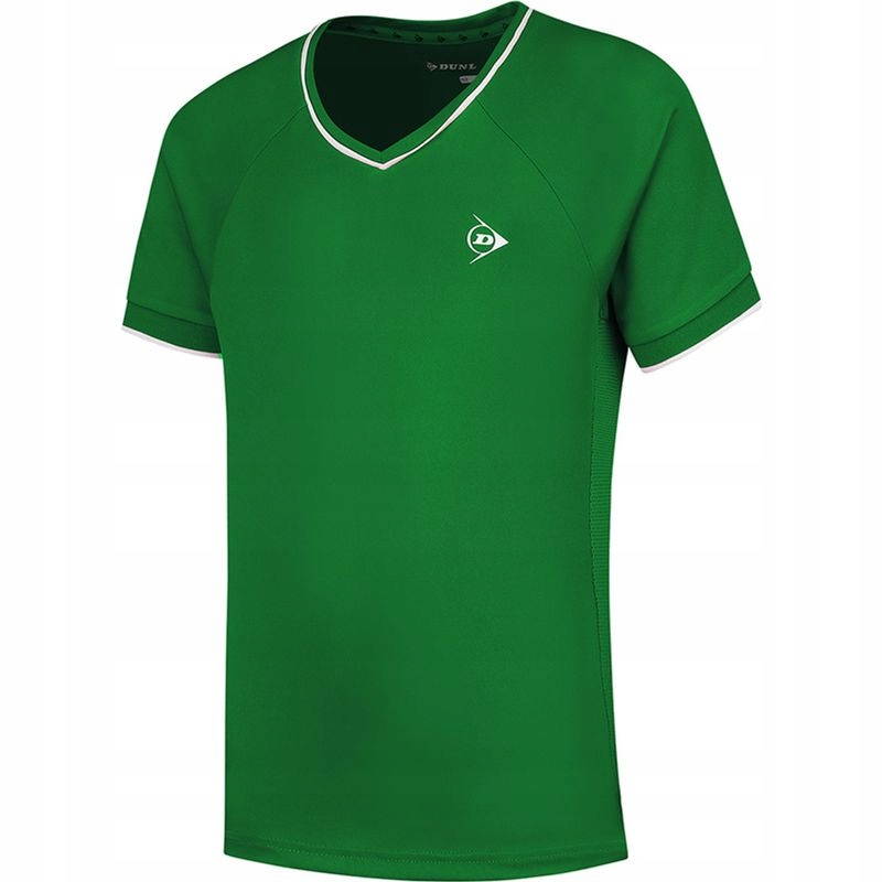 Koszulka Tenisowa Dziewczęca Dunlop Club Crew Tee Girl Green/white 164