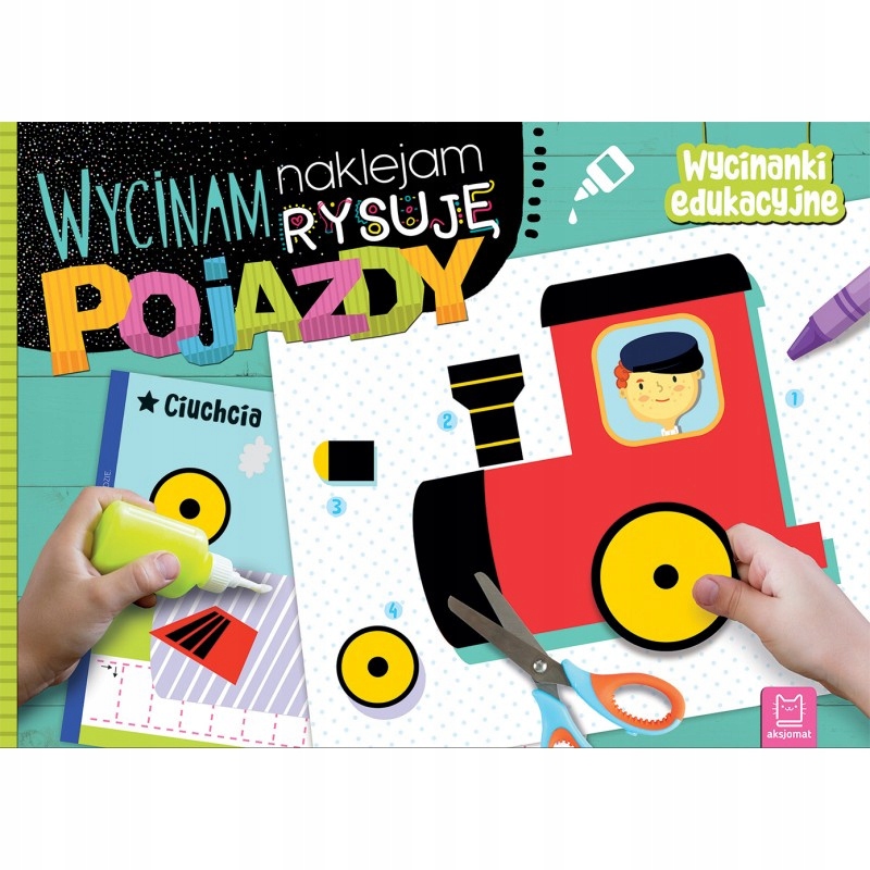 

Wycinam naklejam rysuję Pojazdy Wycinanki